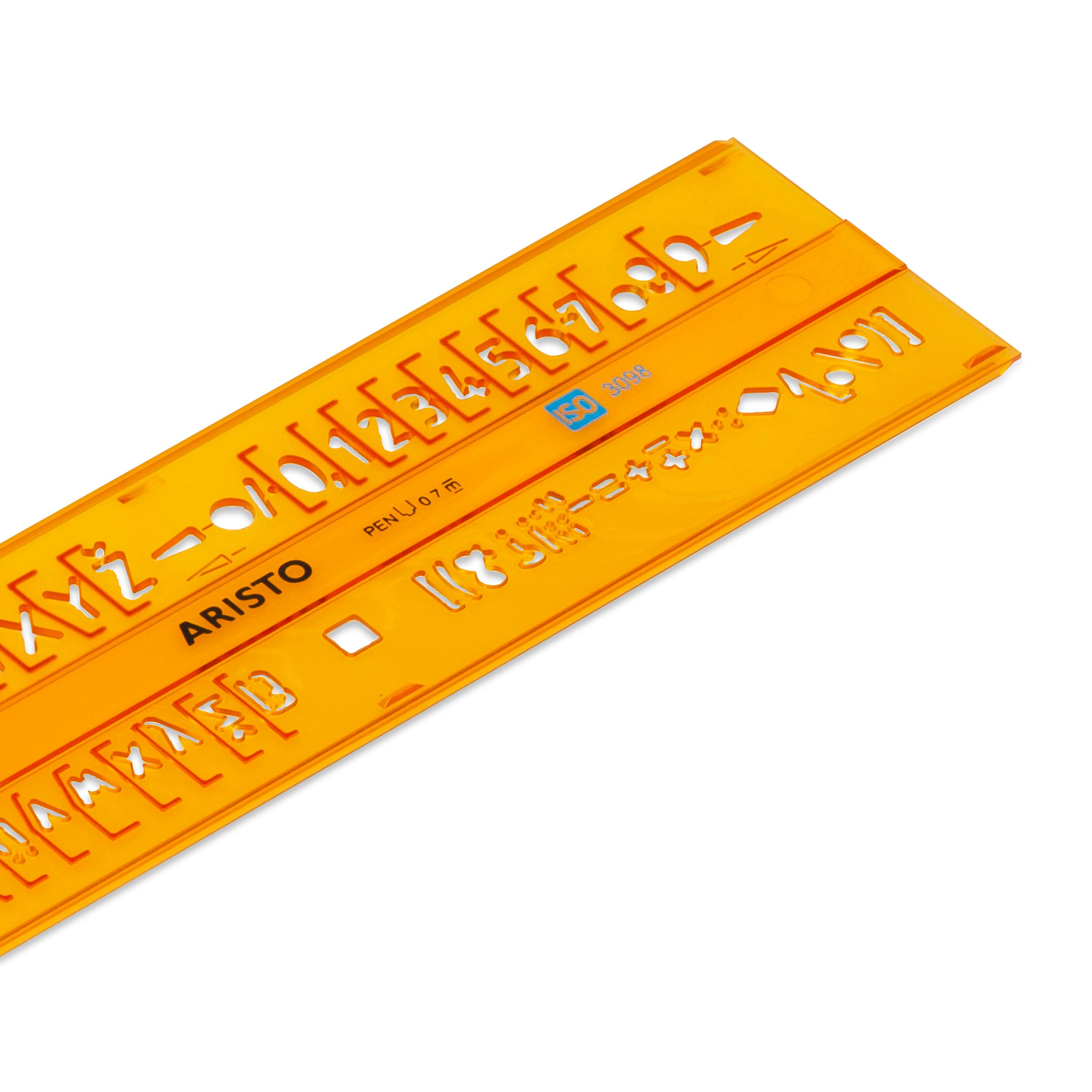 Produktbild ARISTO Schriftschablone gerade 7 mm ISO3098-1/DIN 6776 H-Profil Typ B 2 von 4