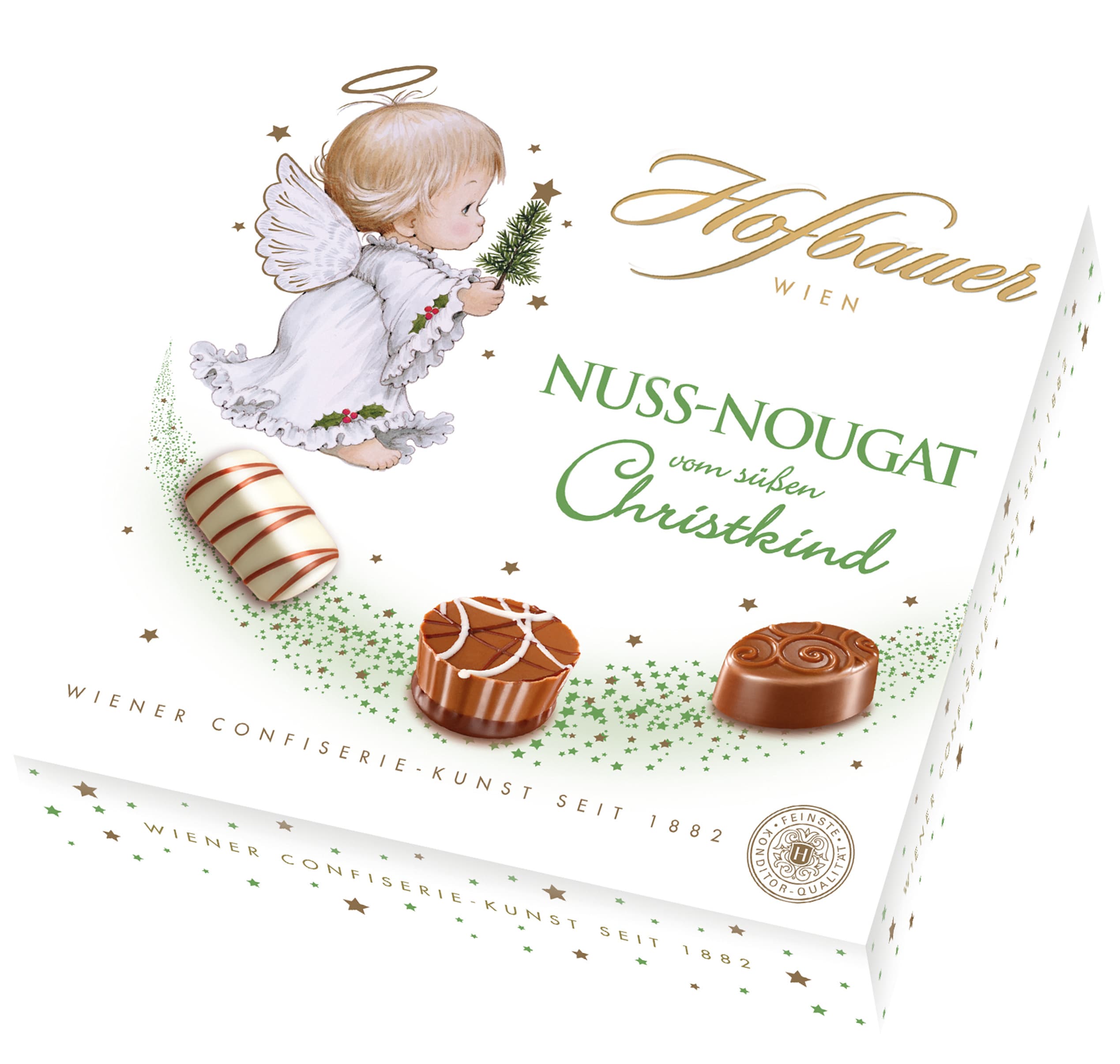 Hofbauer Pralinen Süßes Christkind Nuss-Nougat