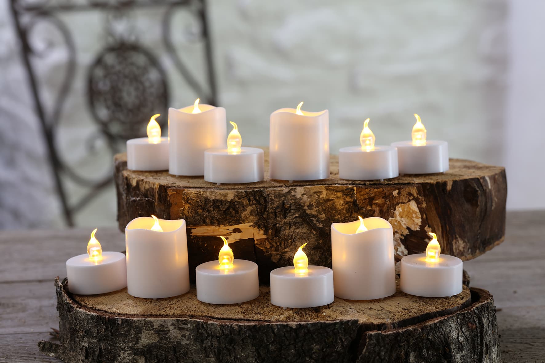 Produktbild flower Power LED-Teelichter und Votivkerzen NELE 12er Set 2 von 4