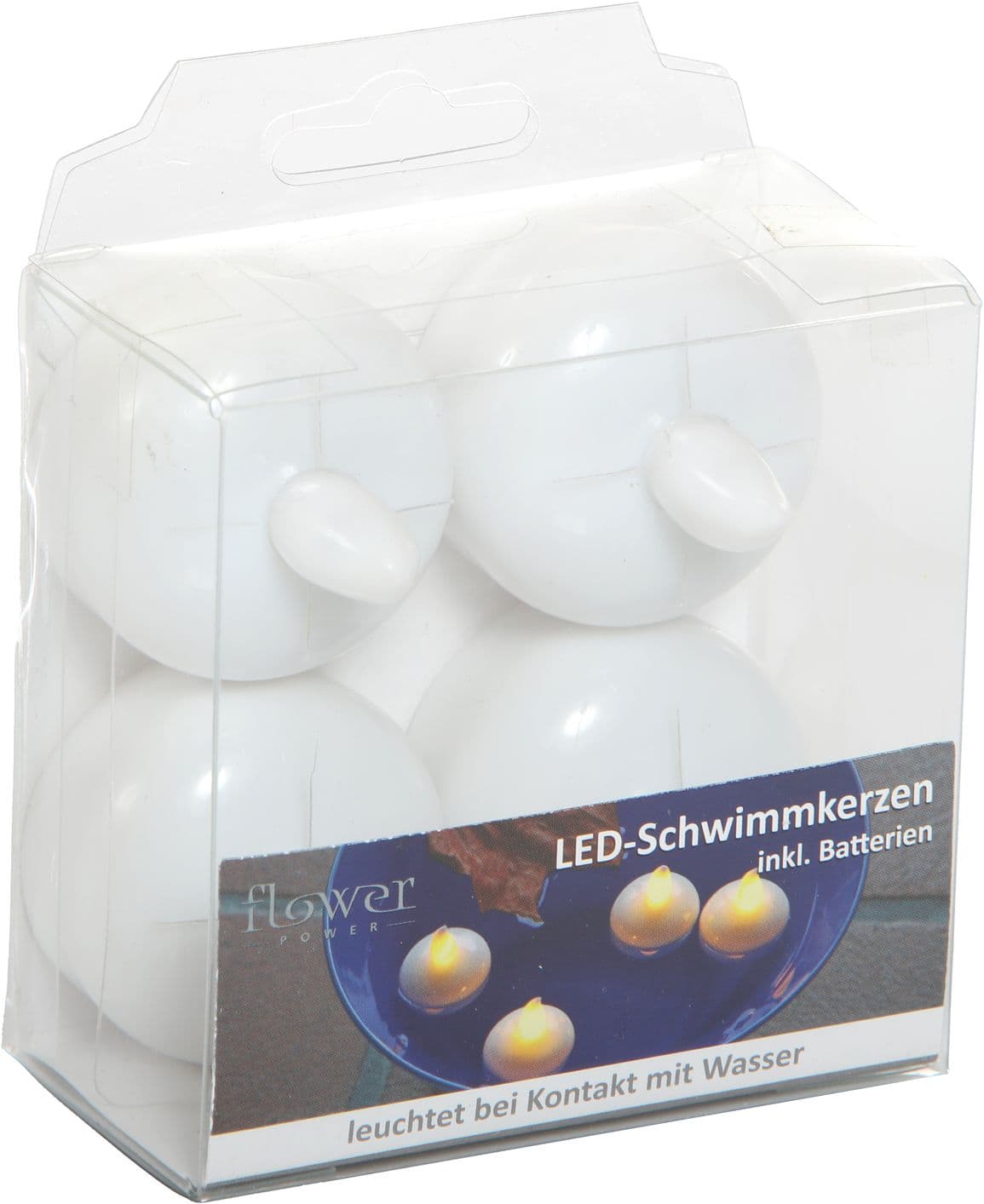 flower Power LED Schwimmkerze Outdoor MINA 4er Set