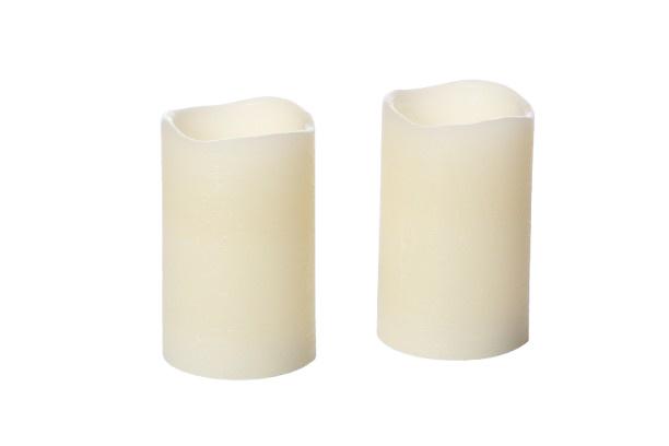 flower Power LED Kerze MICA 2er Set