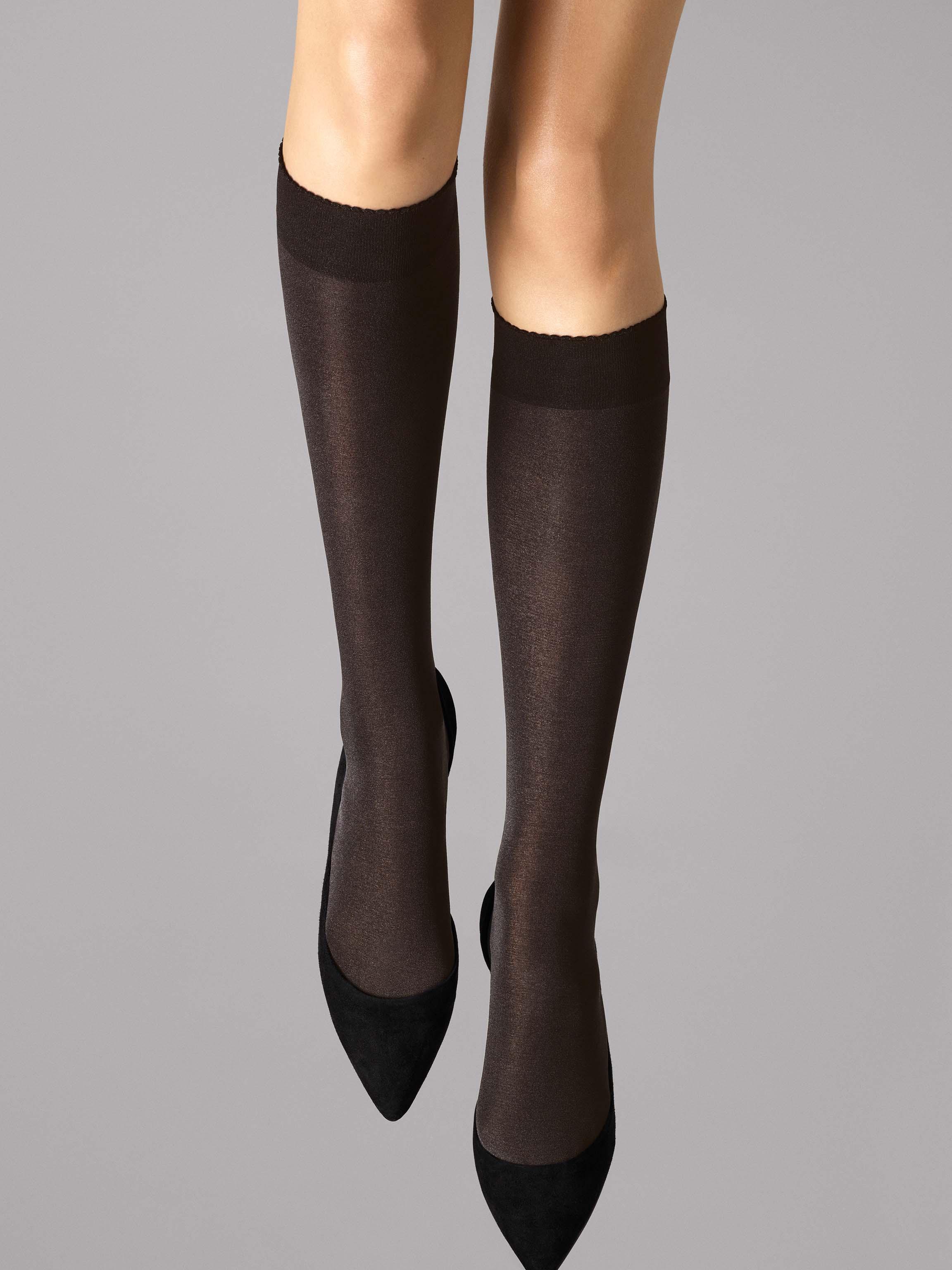 Wolford Damen Kniestrümpfe Velvet de Luxe Knee-Highs 50 DEN