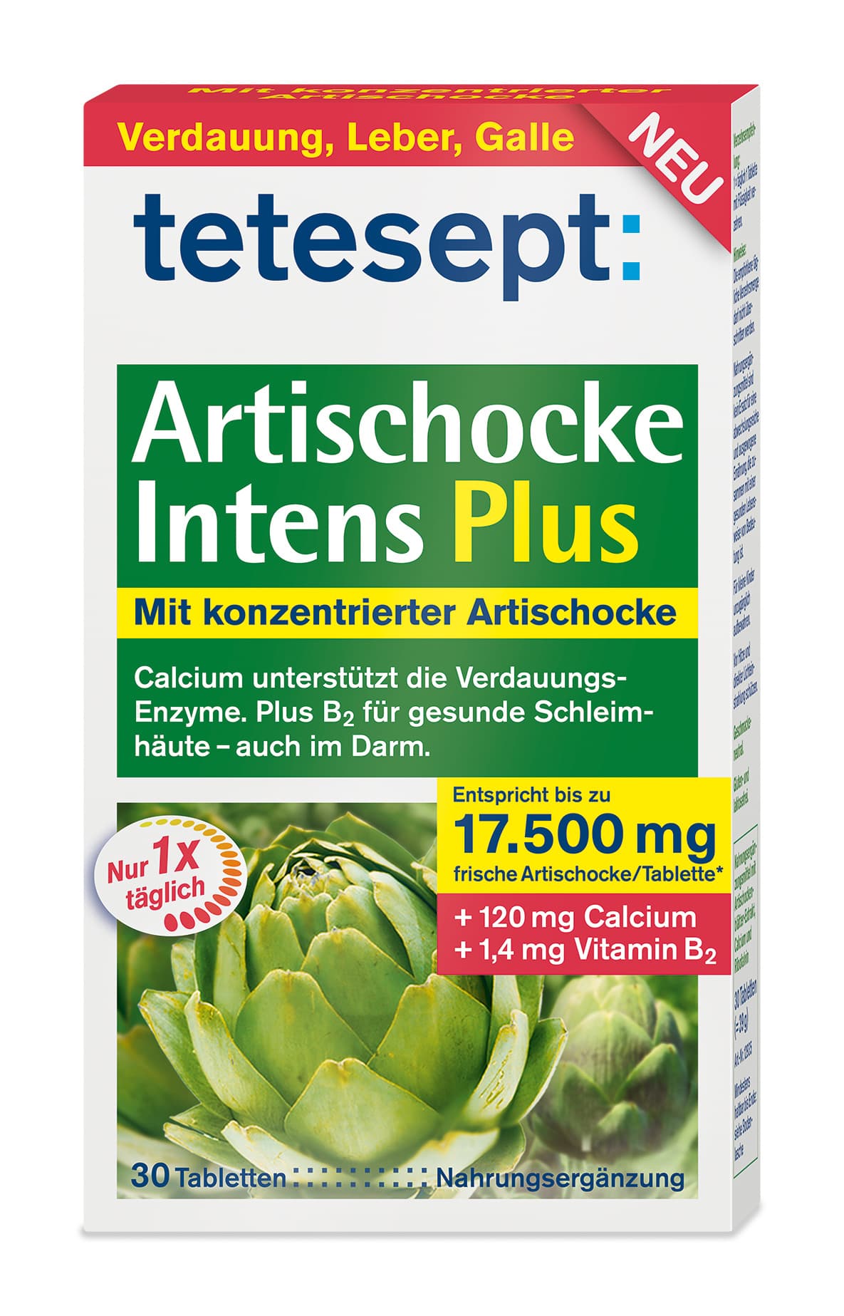 tetesept Artischocke Intens Plus 30 Tabletten