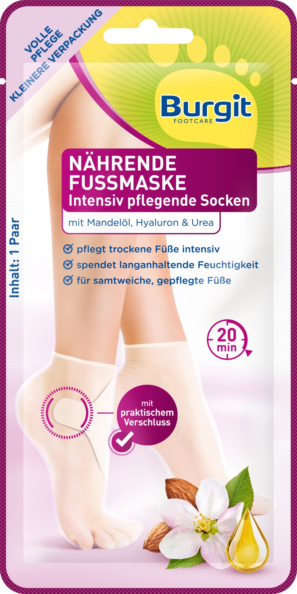 Burgit Nährende Fußmaskensocken