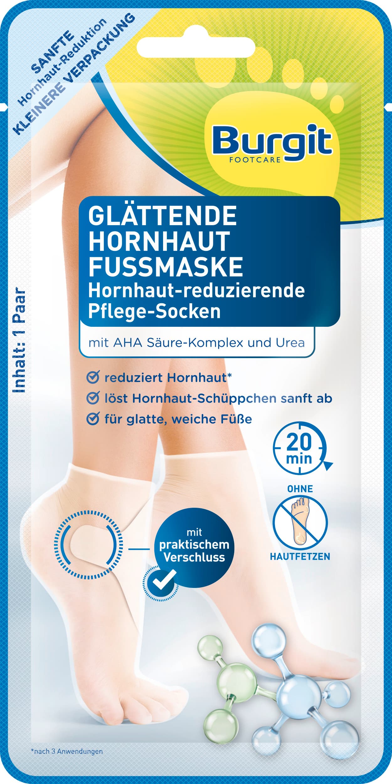 Burgit Glättende Hornhaut Fußmaske