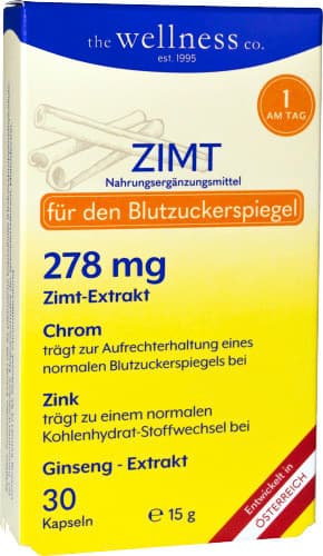 The Wellness Co Zimt Ginseng Chrom Zink