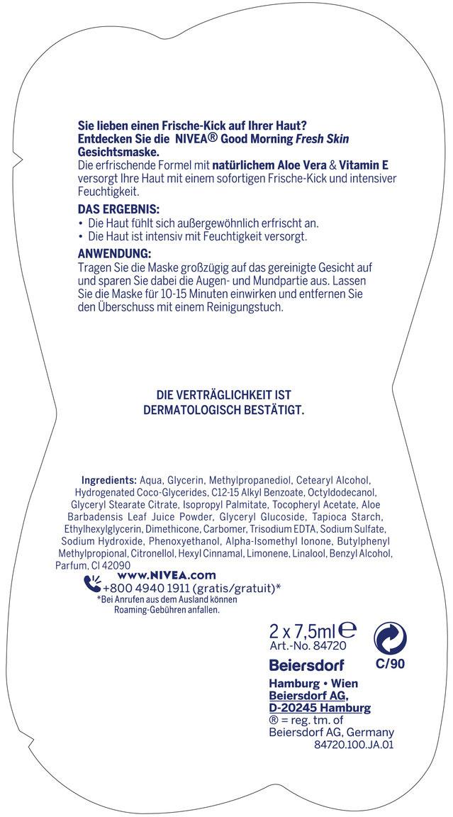 Produktbild NIVEA Good Morning Fresh Skin Feuchtigkeitsmaske 2 von 3