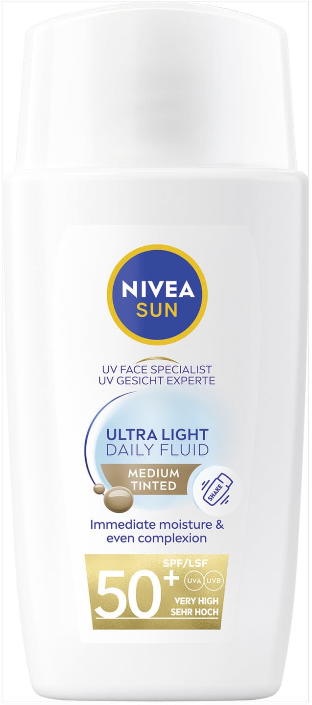 NIVEA SUN Sonnenfluid Gesicht Ultra light getönt LSF 50+