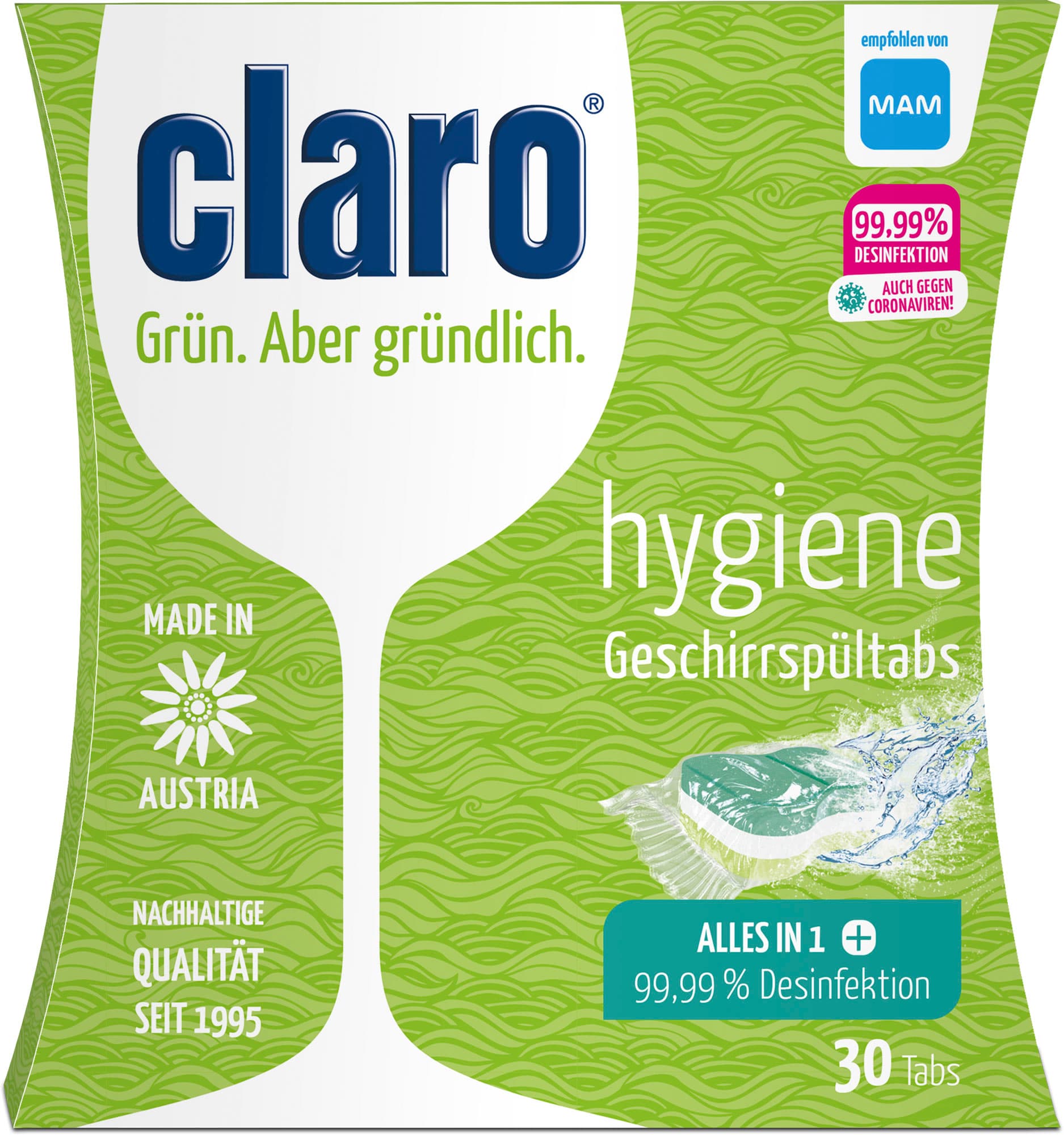 claro Geschirrspültabs Öko Hygiene