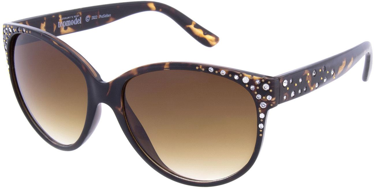 GNTM Sonnenbrille GNTM74 Kunststoff Demi Braun Glitzersteine