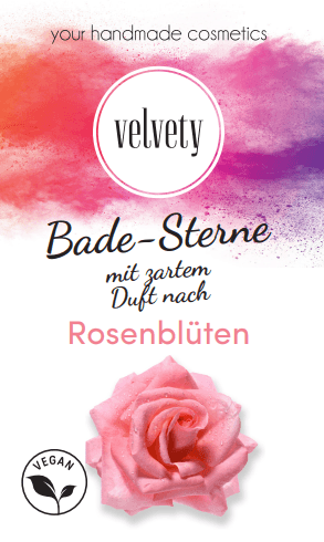 VELVETY Badesterne Rosenblüten