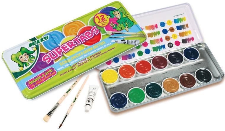 JOLLY Supertabs Schuldeckfarbkasten 12er
