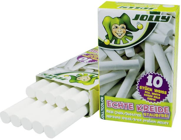 Jollycolor Kreide 10er Pack weiss