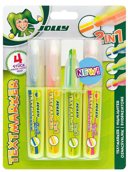 JOLLY Textmarker 2in1 4er