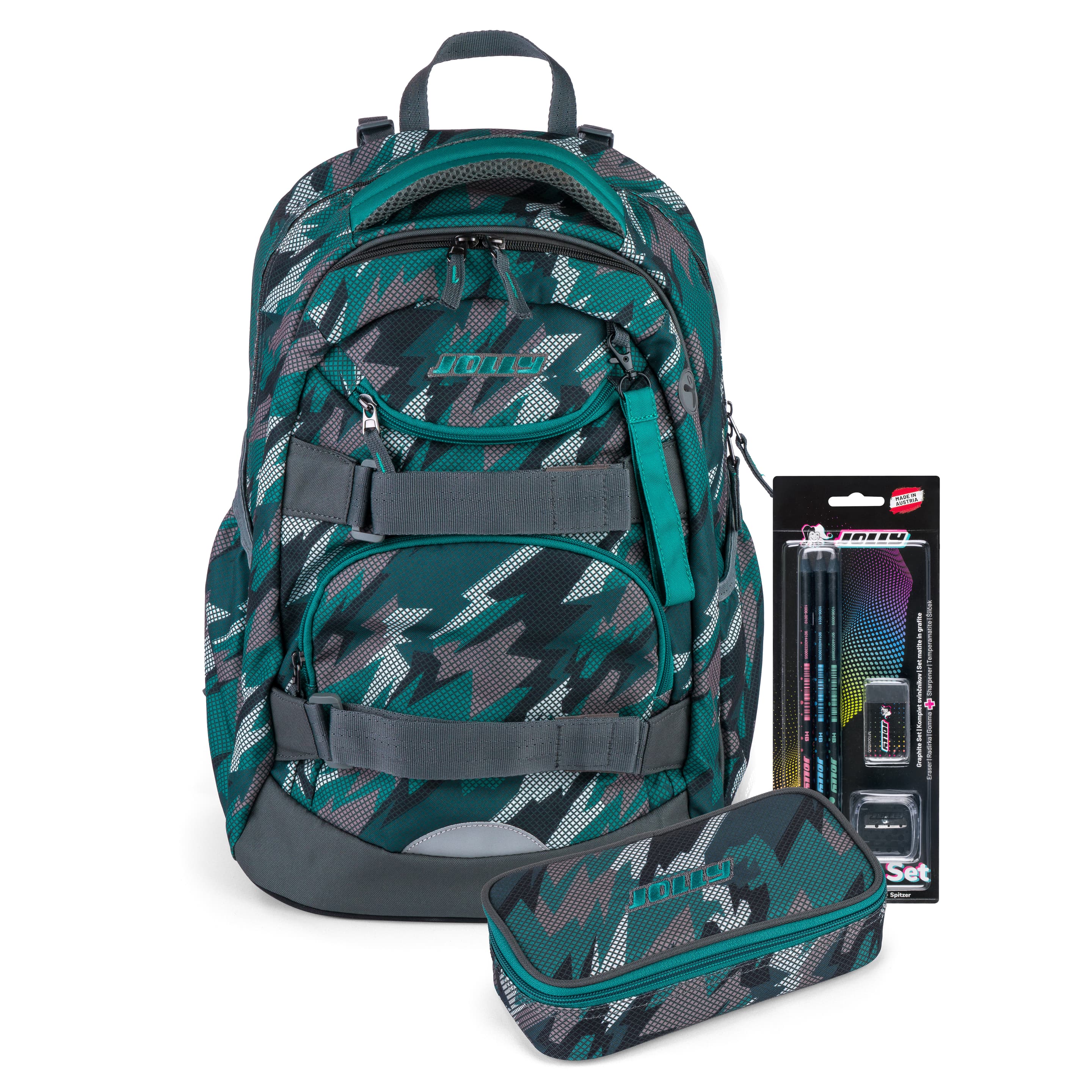 JOLLY Next Gen Rucksackset Green-Black 8teilig