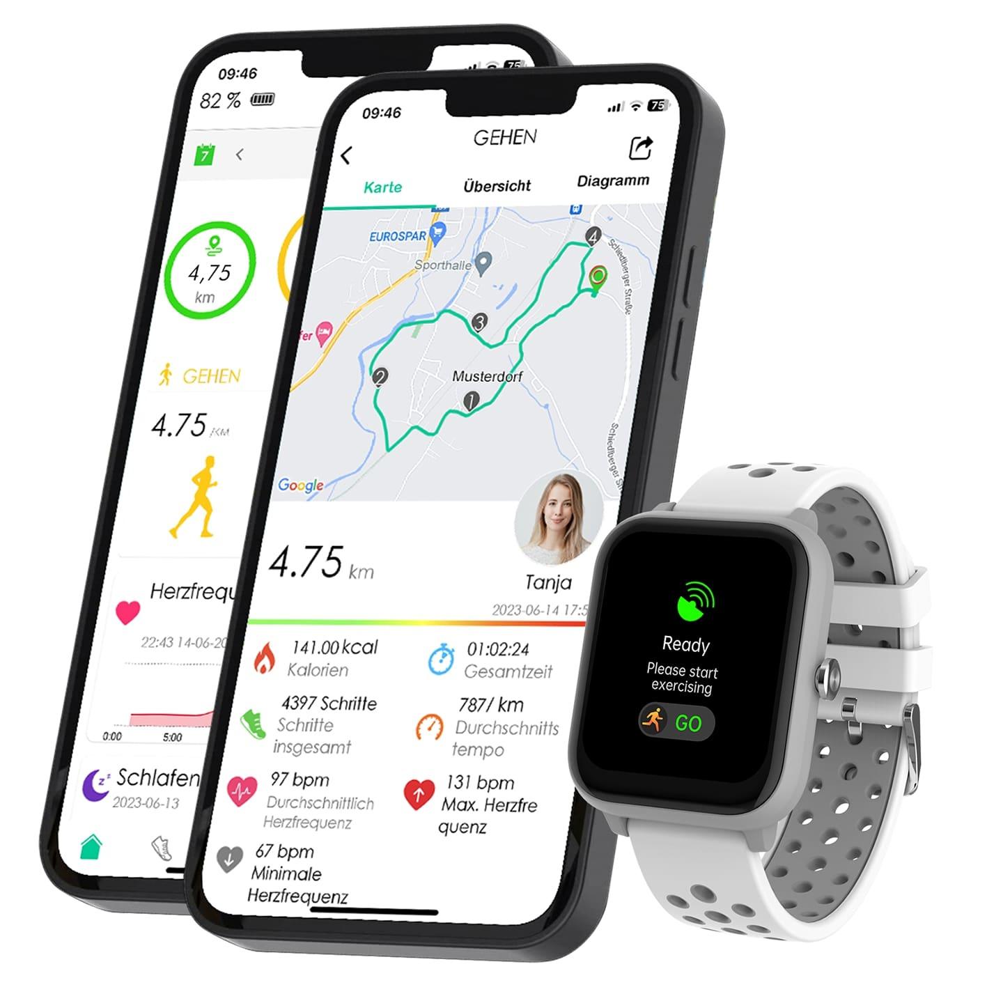 Produktbild Müller Smartwatch mit GPS MU-SWG-50B 2 von 6