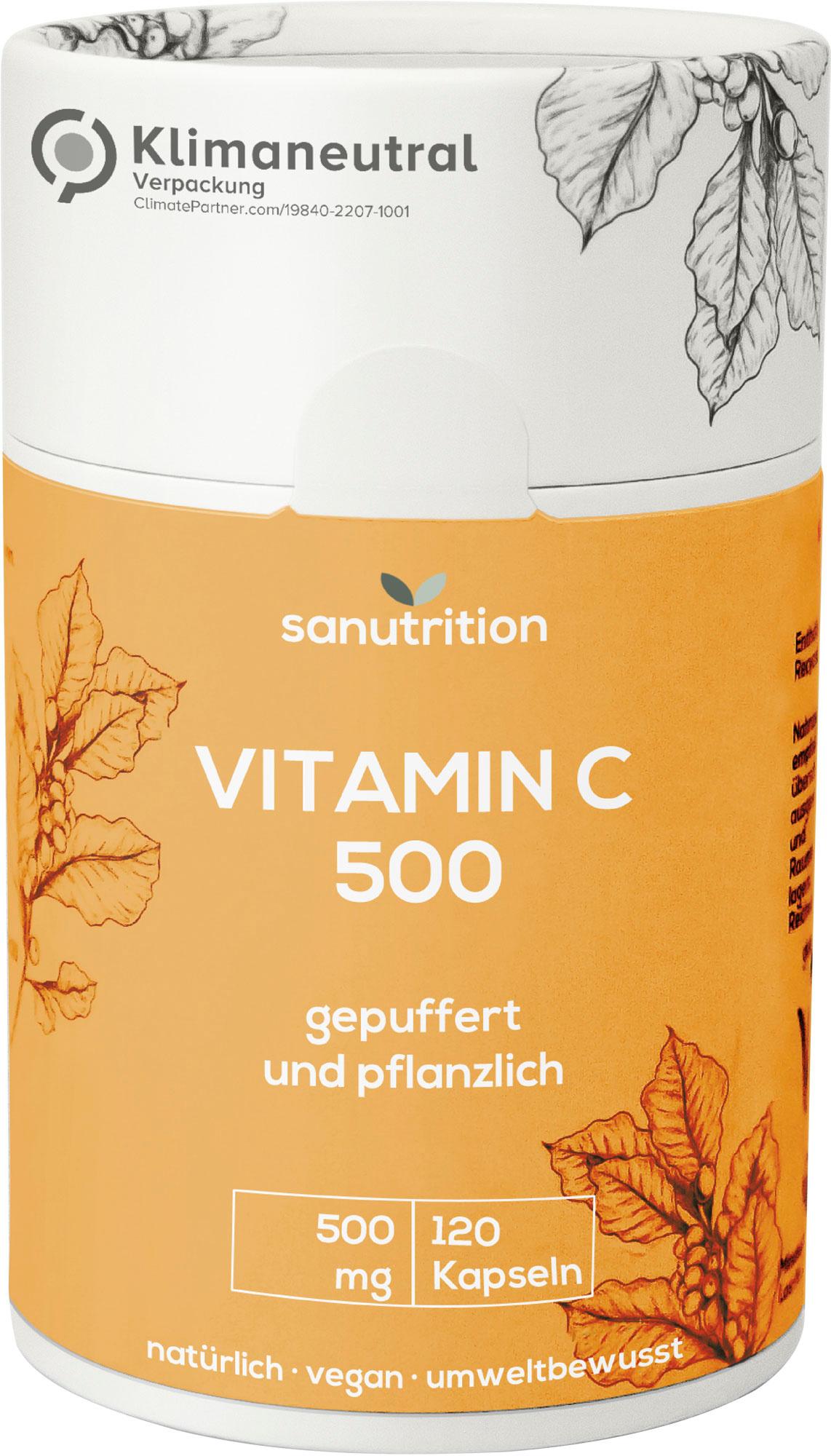 sanutrition Kapseln Vitamin C 500 Gepuffert&Pflanzlich