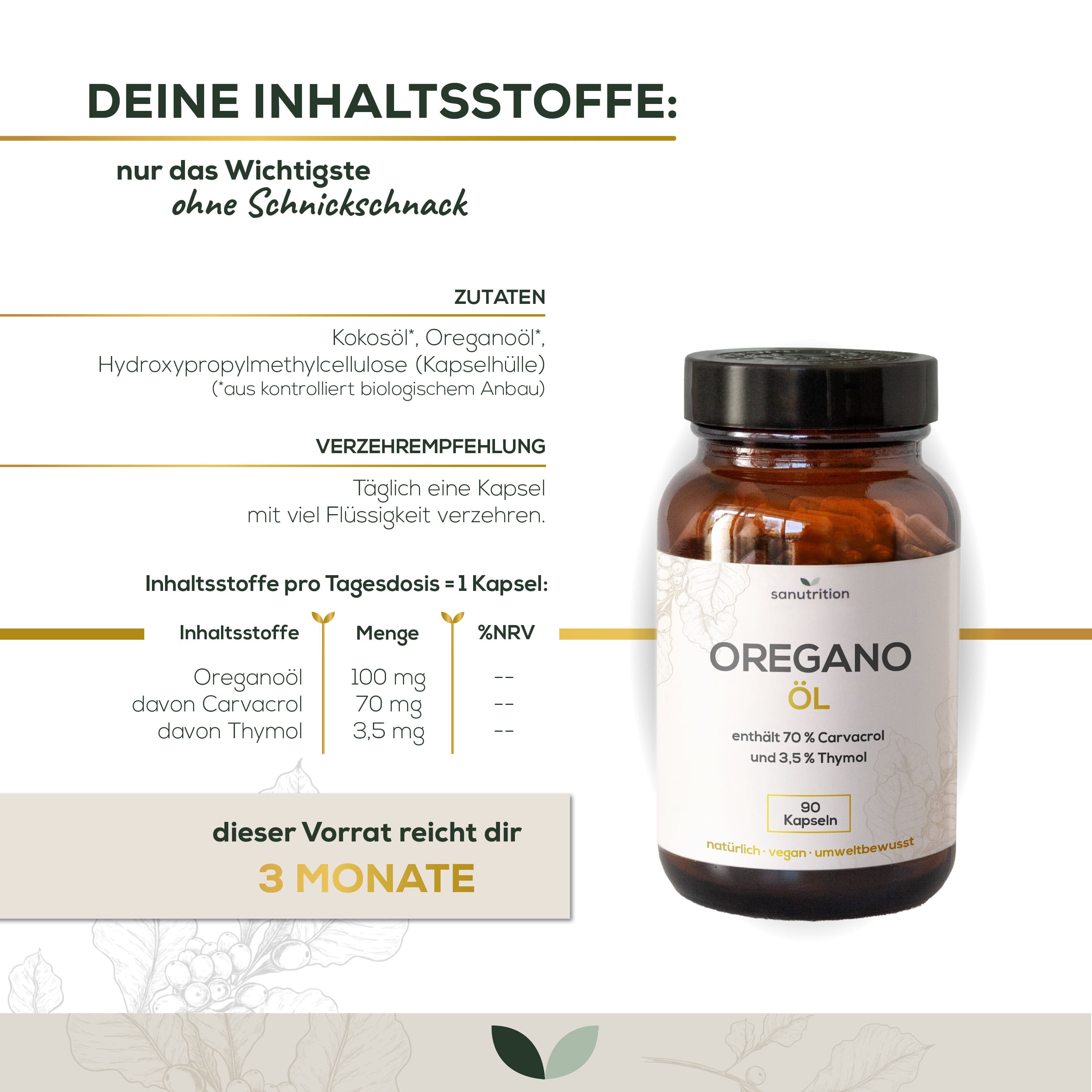 Produktbild Sanutrition® Oreganoöl Kapseln  3 von 4