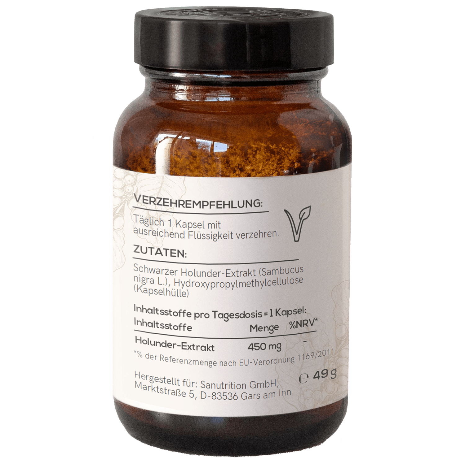 Produktbild Sanutrition® Schwarzer Holunder Kapseln 2 von 4