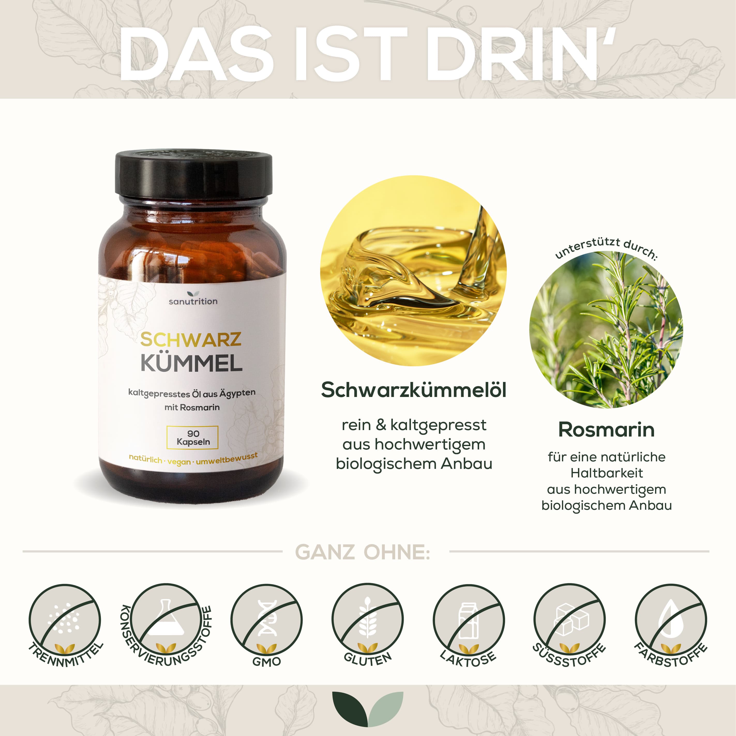 Produktbild Sanutrition® Schwarzkümmelöl Kapseln 4 von 4