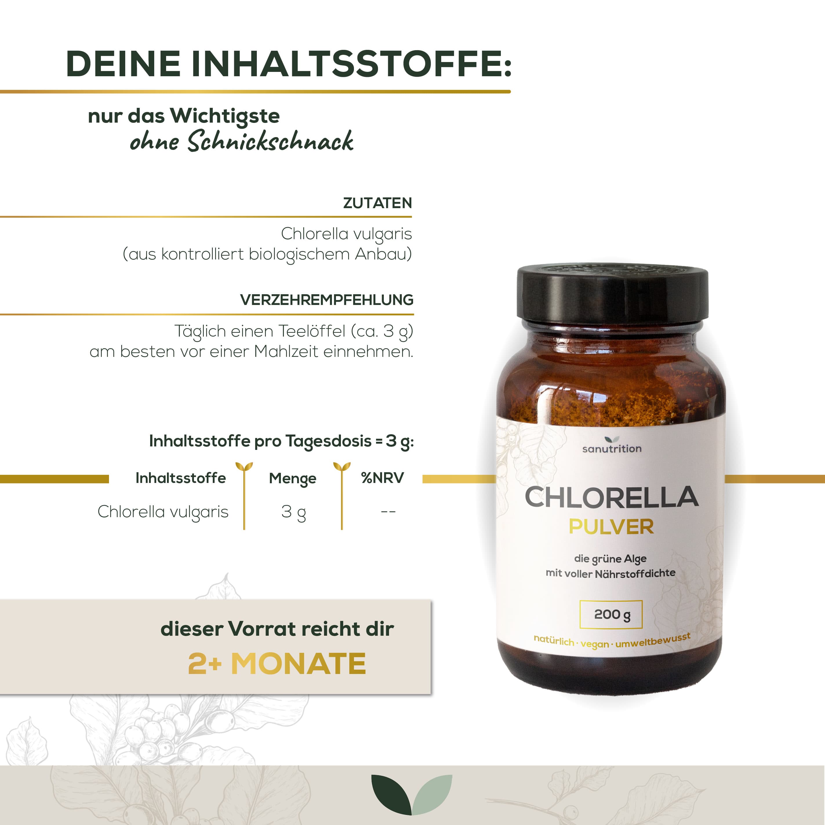 Produktbild Sanutrition® Chlorella Pulver 3 von 4