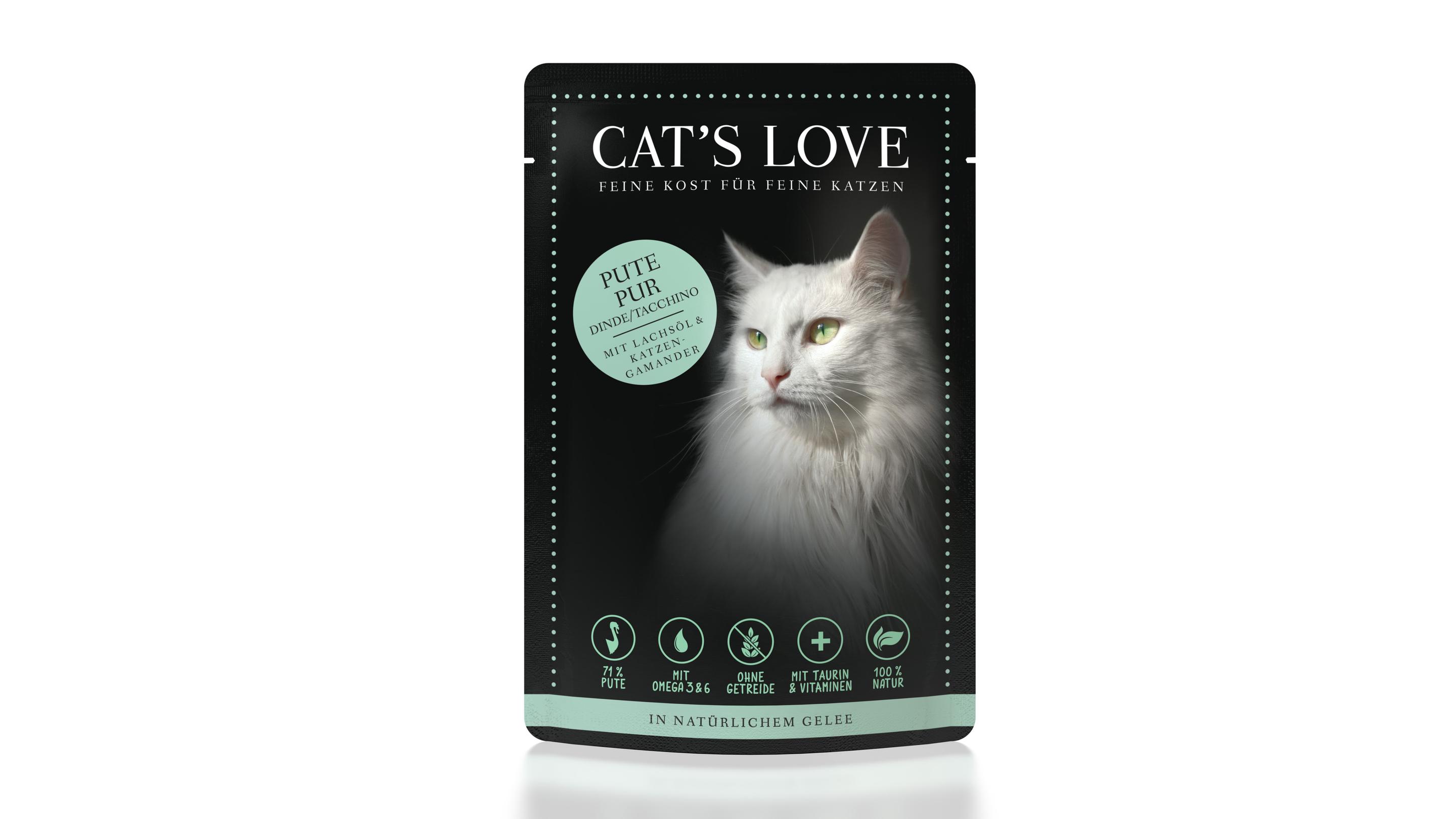 CAT'S LOVE  Katzennassfutter Pute Pur