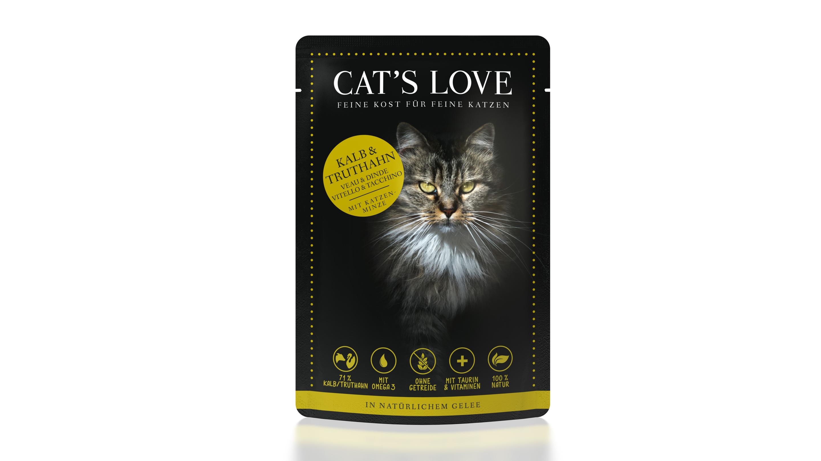 CAT'S LOVE  Katzennassfutter Kalb&Truthahn