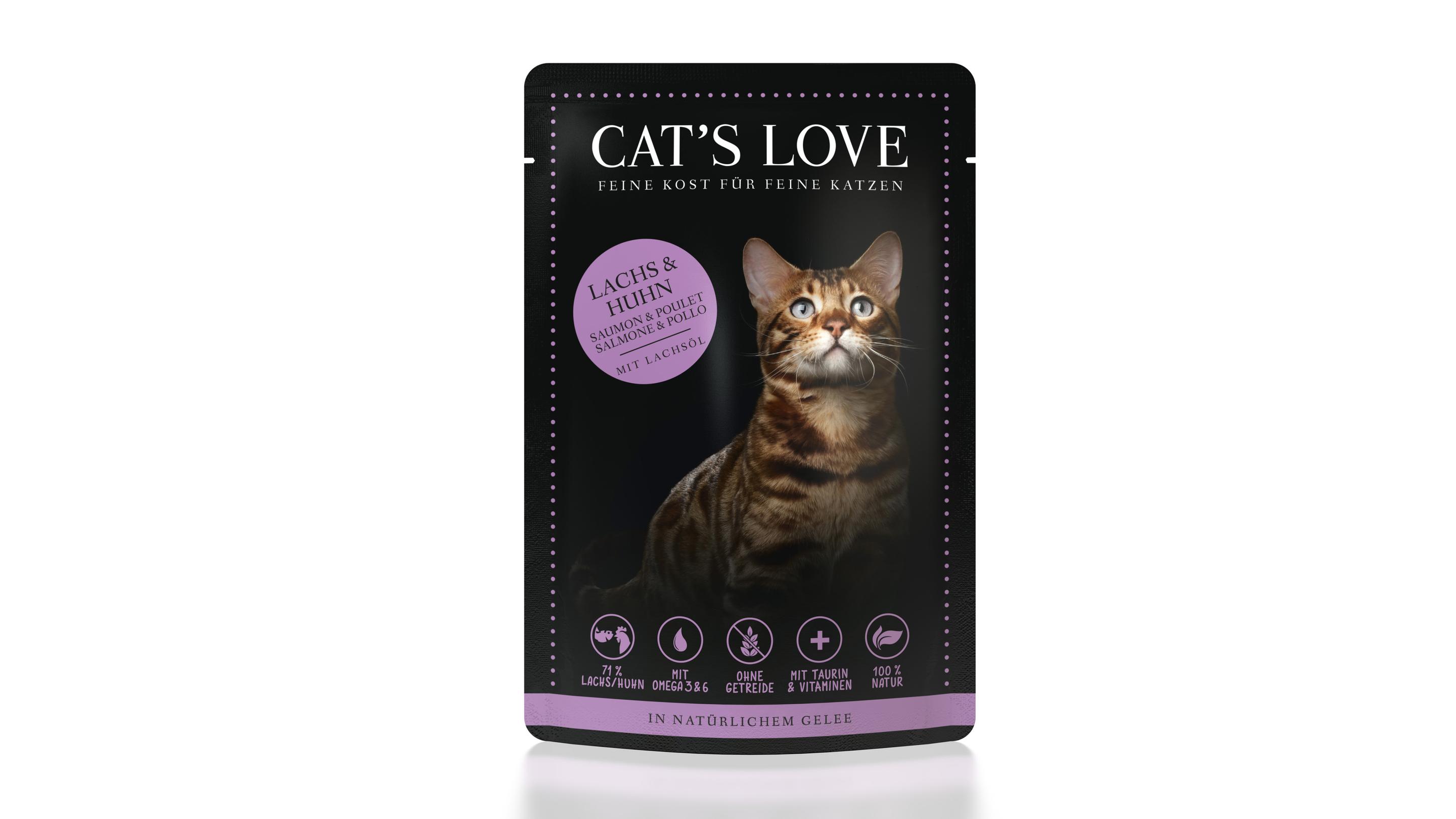 CAT'S LOVE  Katzennassfutter Lachs&Huhn