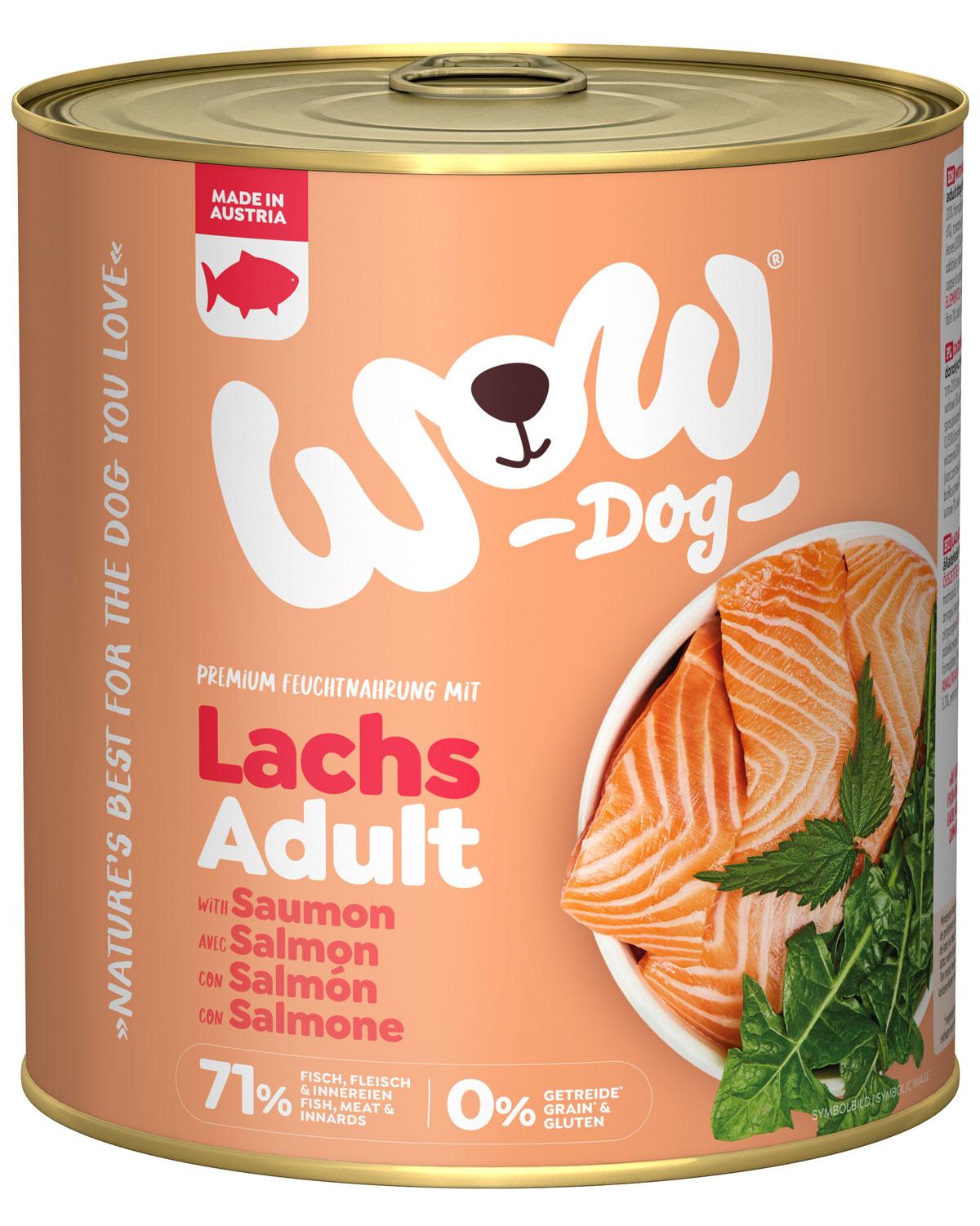 WOW Hundenassfutter Adult Lachs