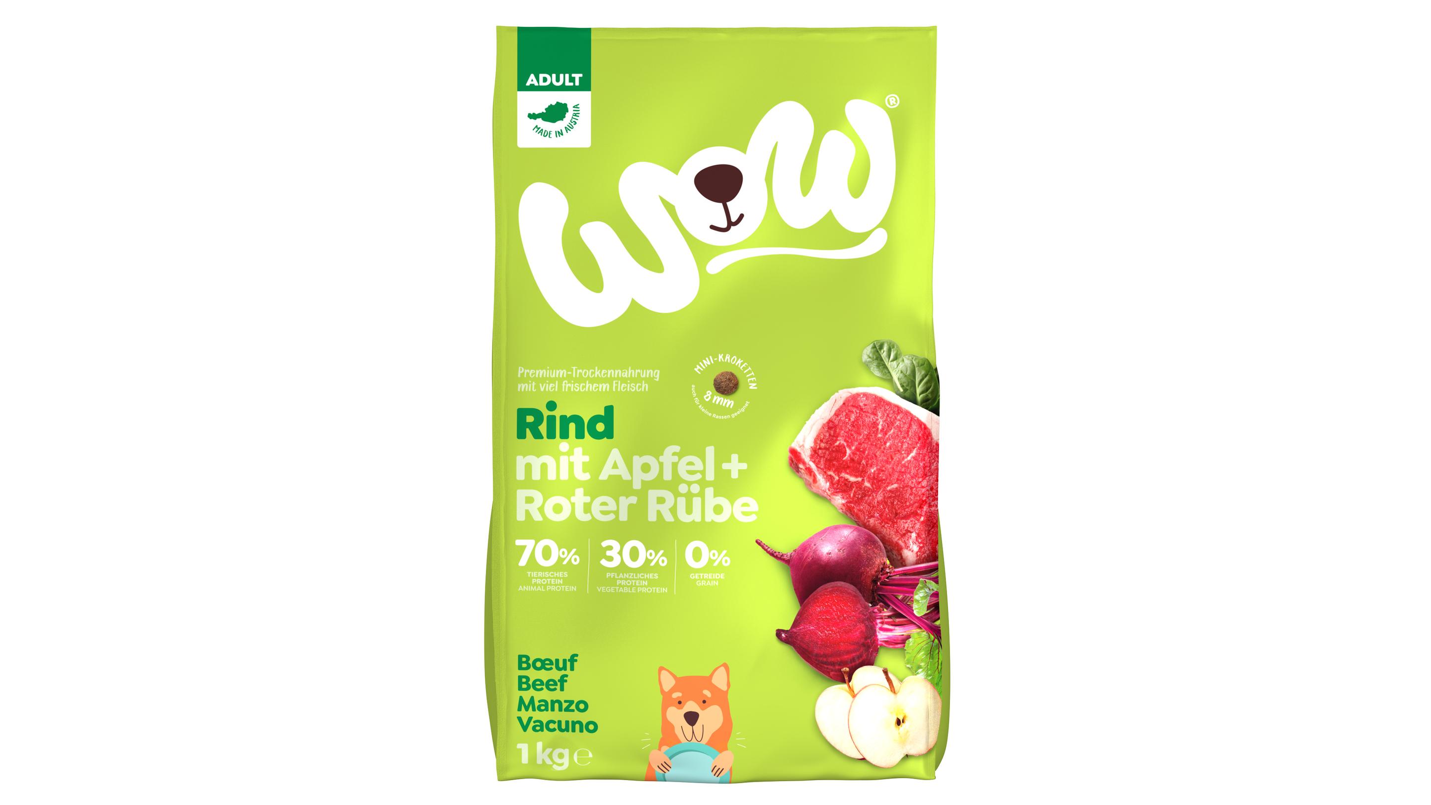 WOW Hundetrockenfutter Minis Adult Rind