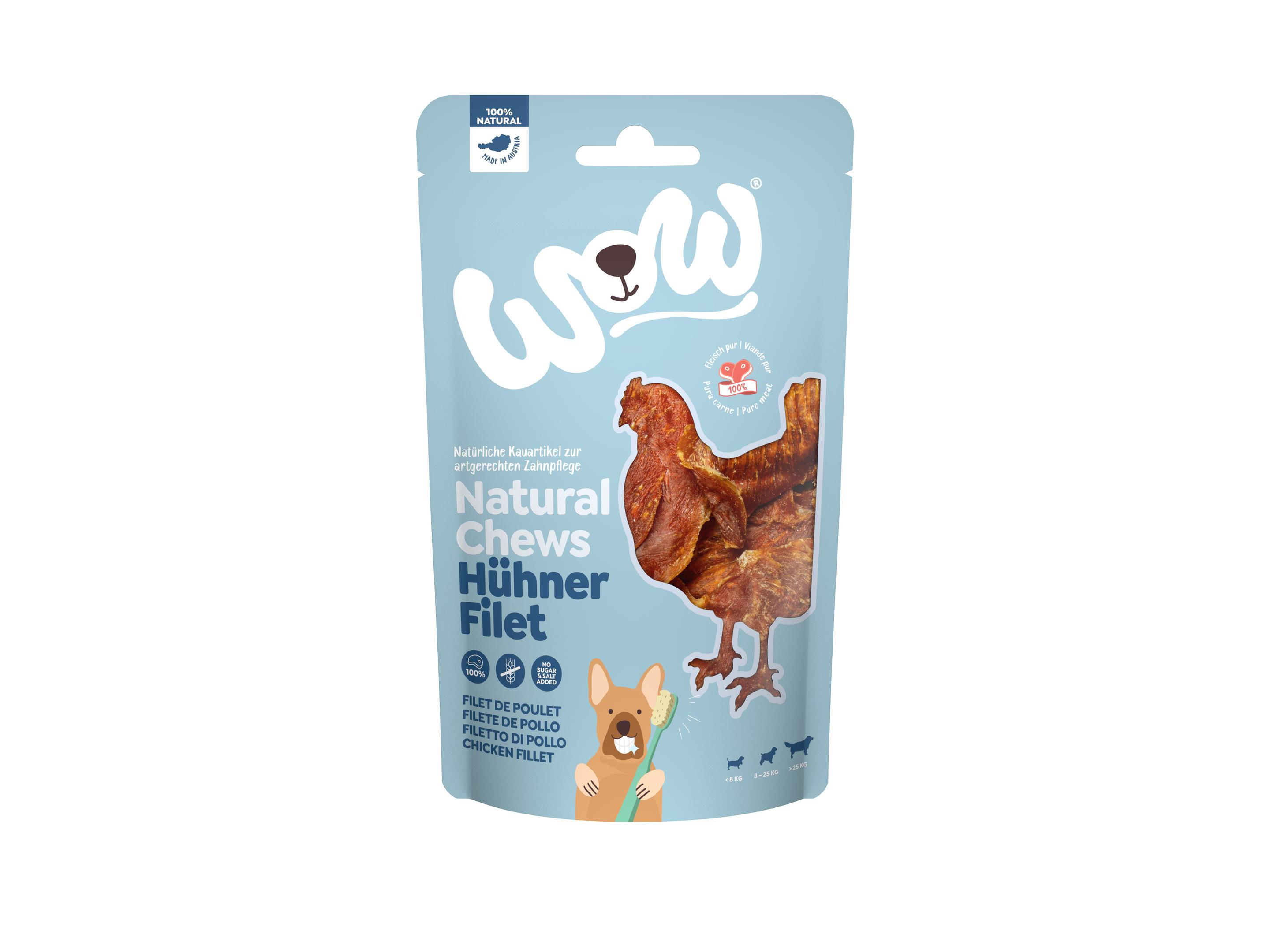 WOW Hundesnack Natural Chews Hühnerfilet
