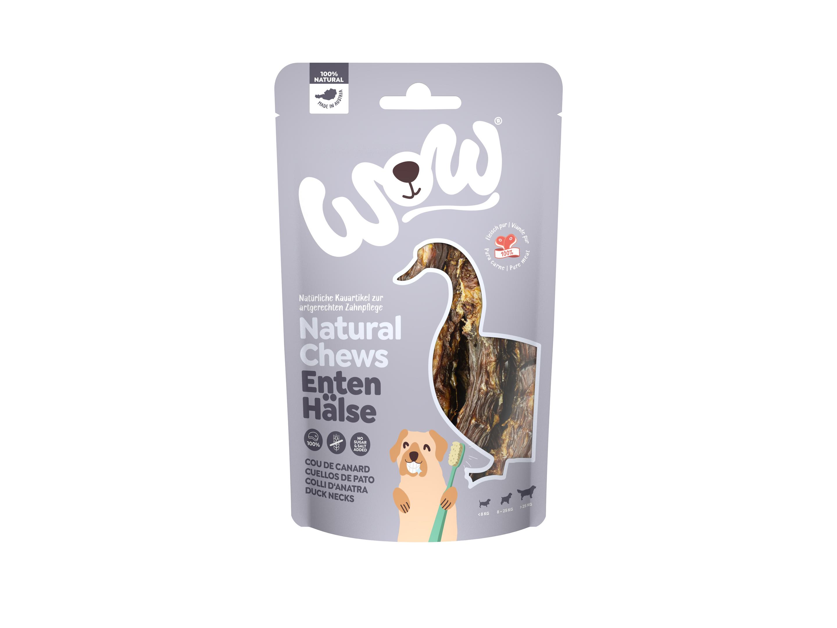WOW Hundesnack Natural Chews Entenhälse