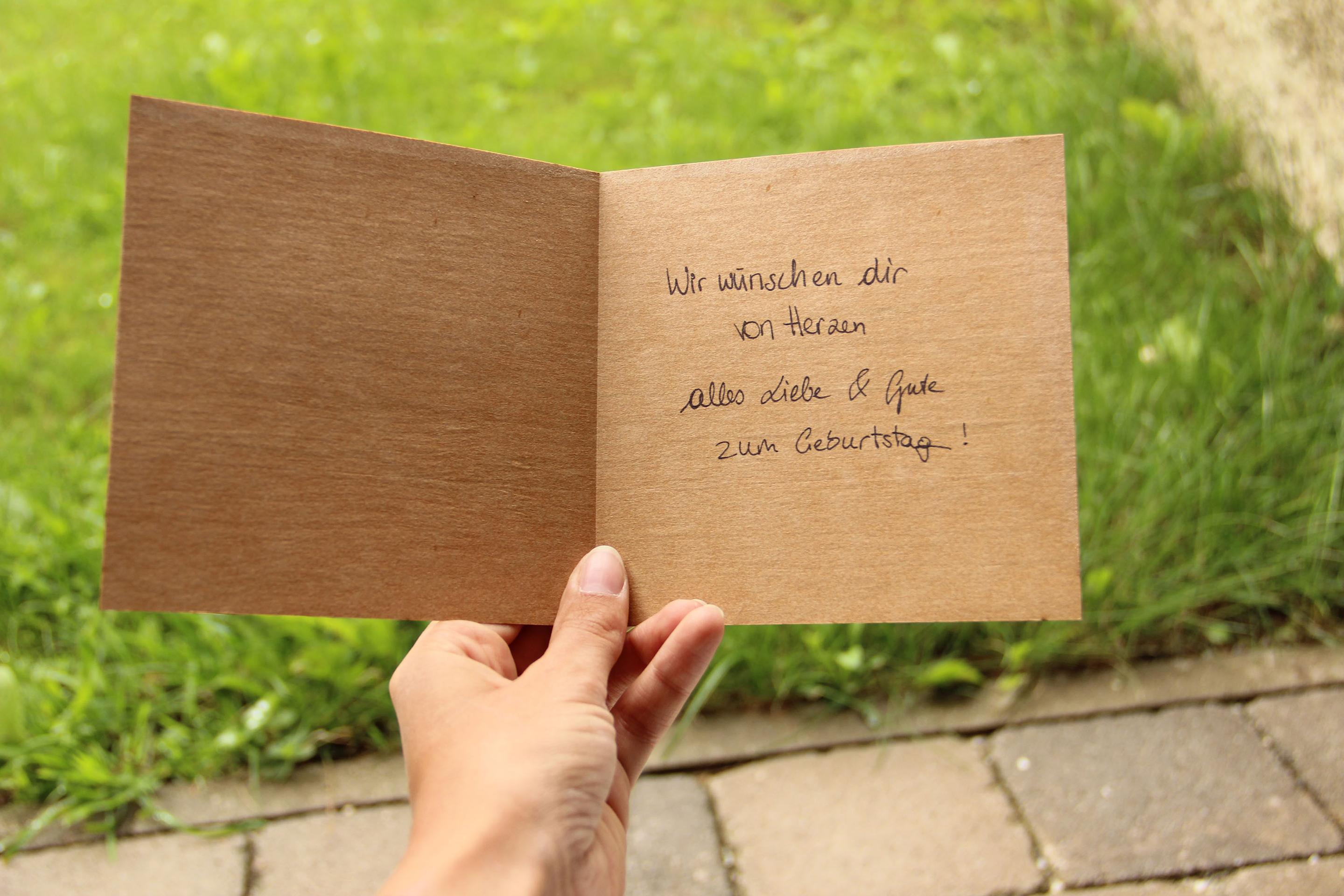 Produktbild Original Holzgrußkarte - Geburt, kleines Glück 2 von 2