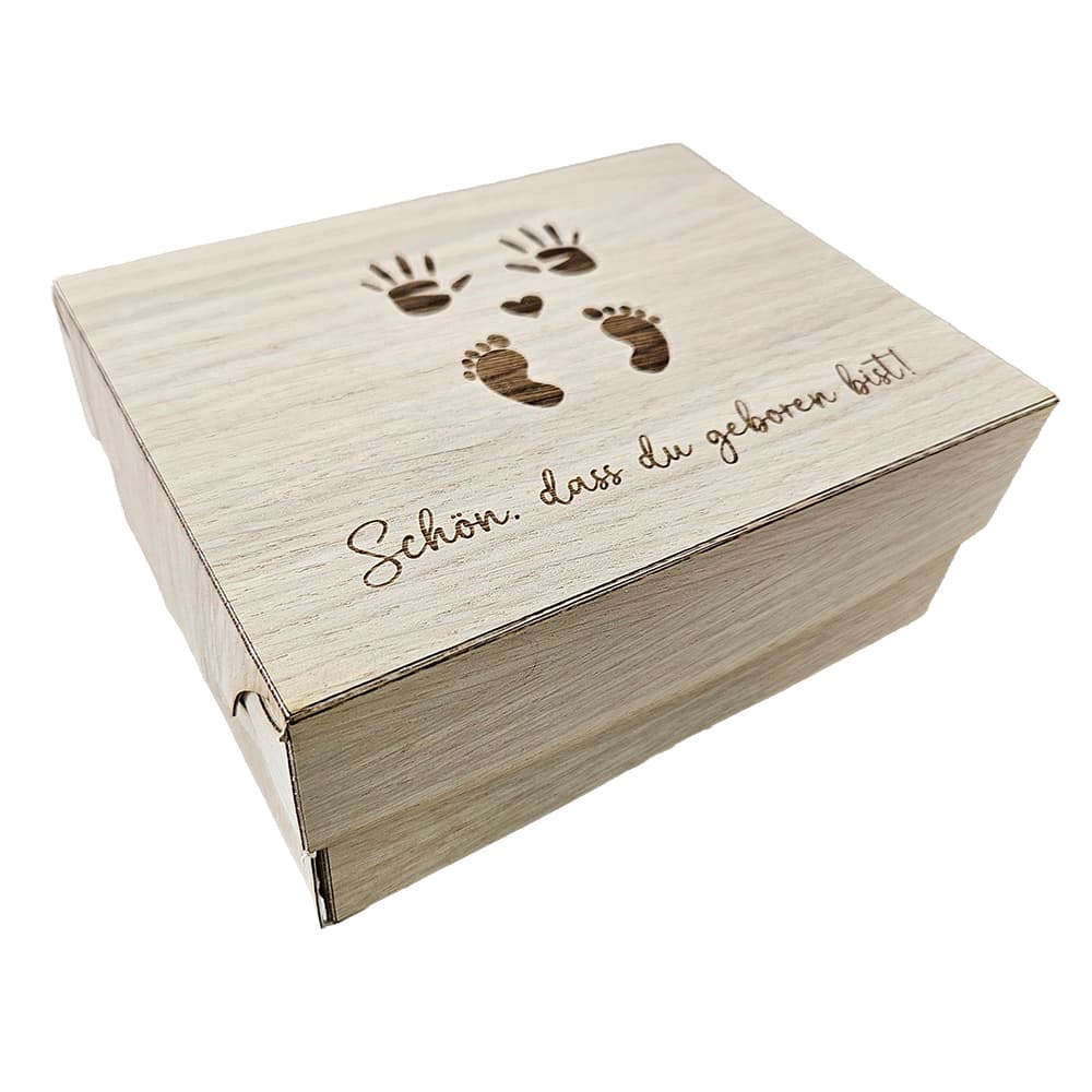 Holzbox Geschenkbox Geburt