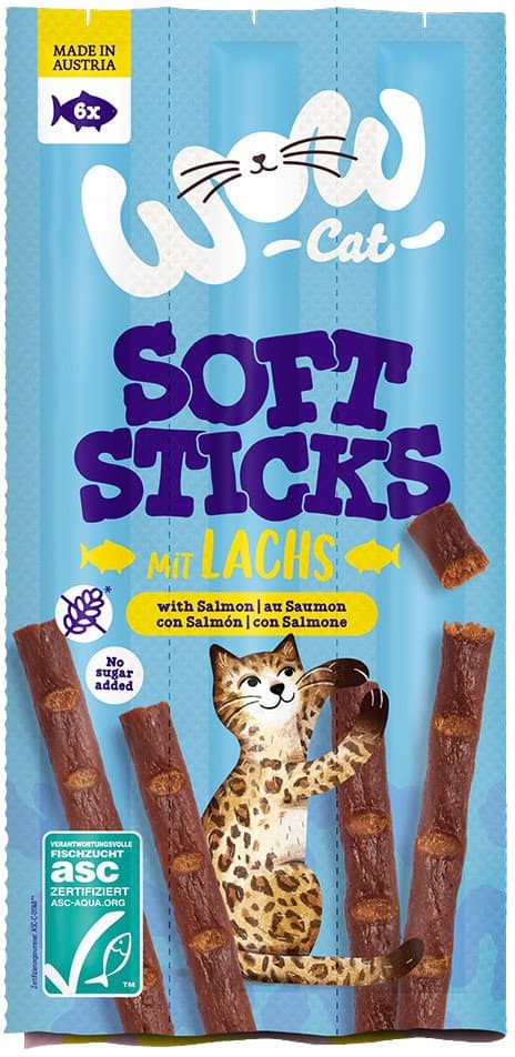 WOW Katzensnack Soft Sticks mit Lachs