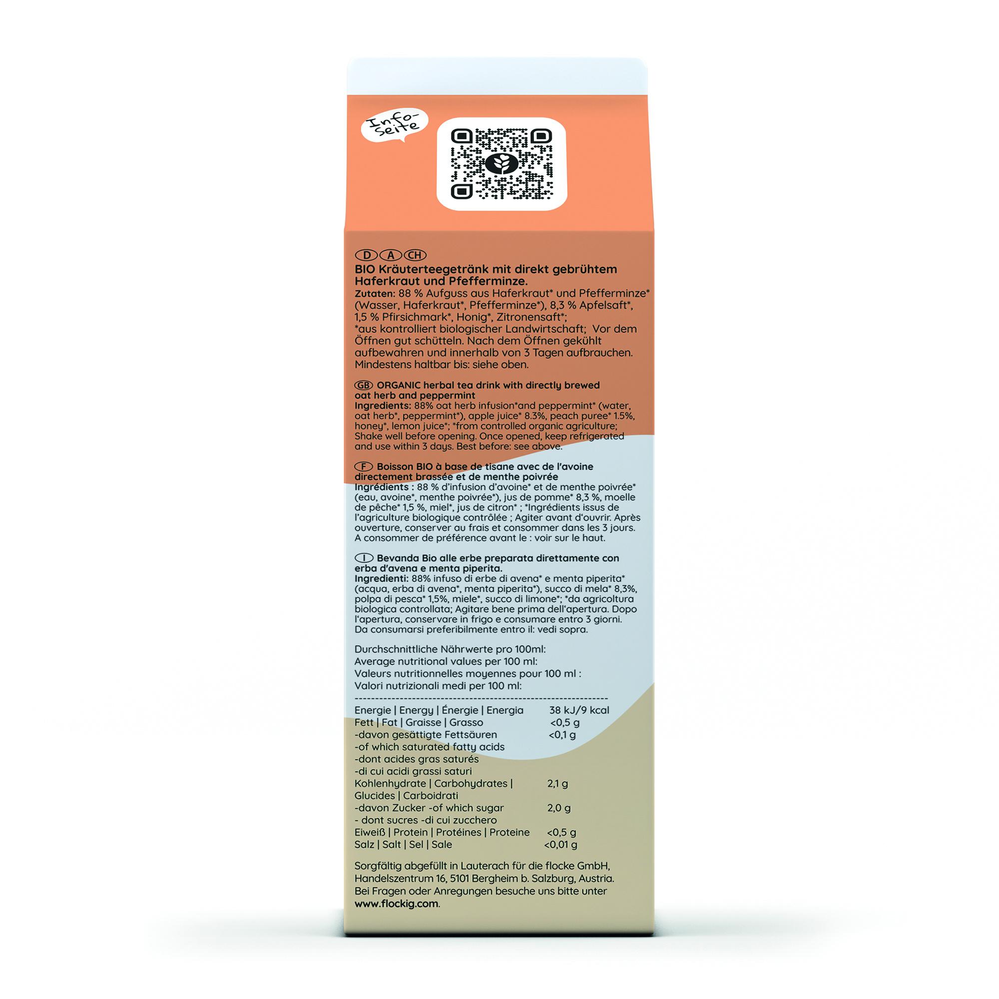 Produktbild FLOCKE Bio Eistee Apfel/Pfirsich 2 von 2