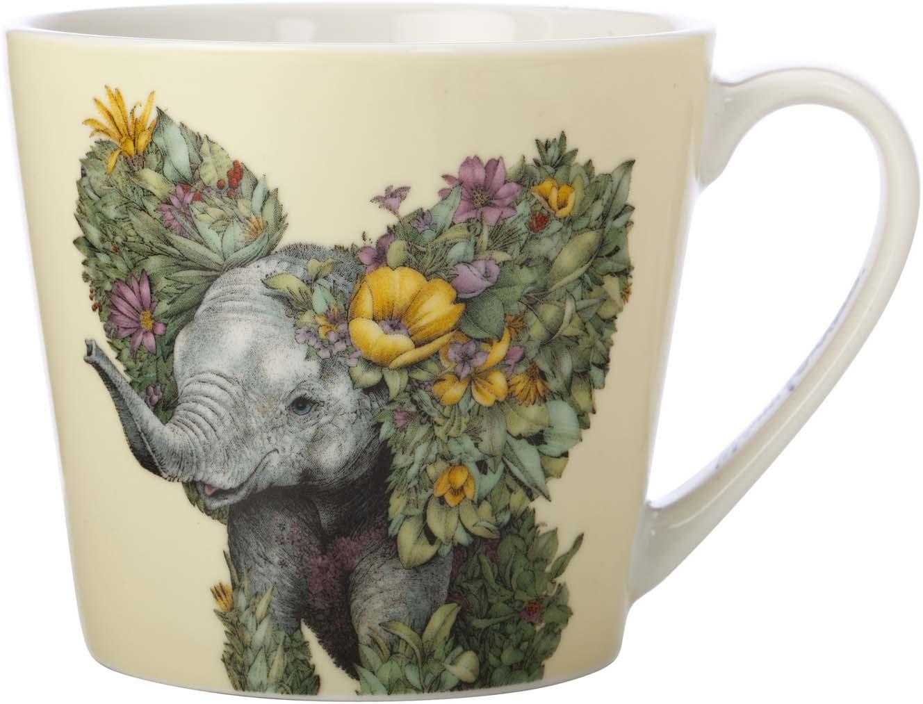 MAXWELL&WILLIAMS WILD PLANET Becher 370ml Elefant in Geschenkbox