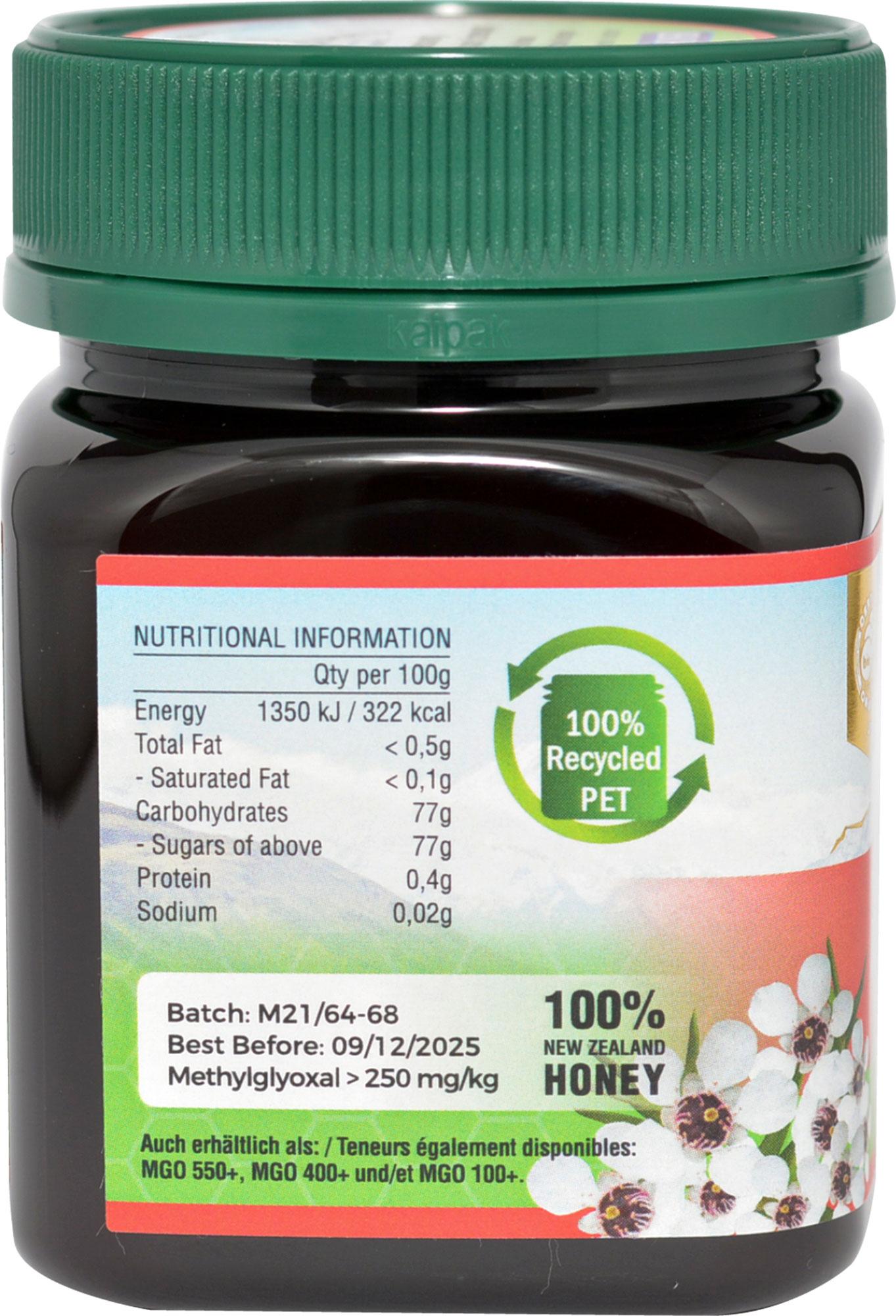 Produktbild HOYER TranzAlpine Bio Manukahonig MGO 250+ 2 von 4