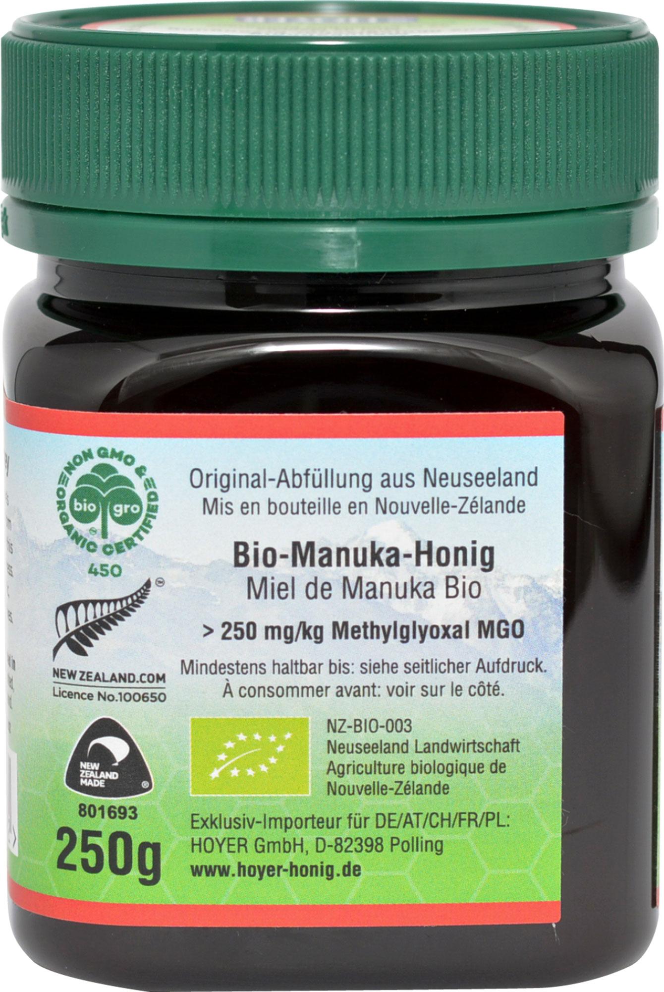 Produktbild HOYER TranzAlpine Bio Manukahonig MGO 250+ 4 von 4