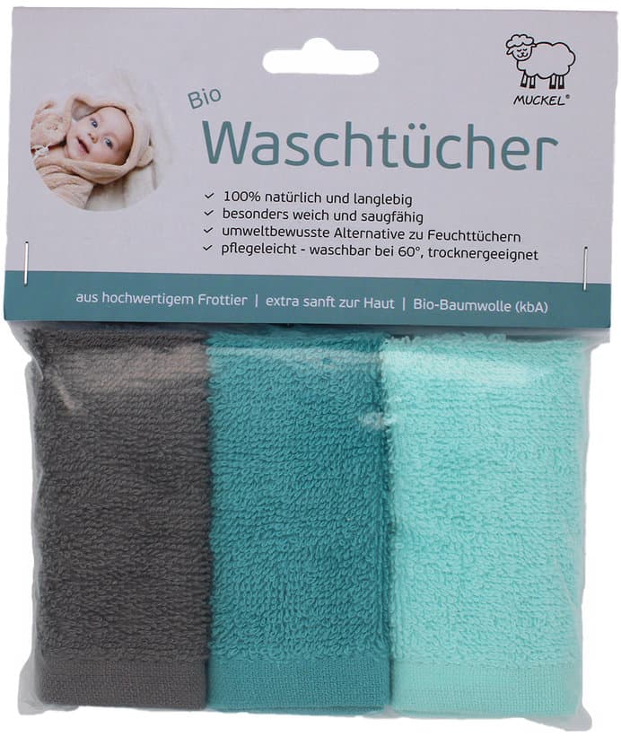 Muckel Bio Waschtücher 20x20cm