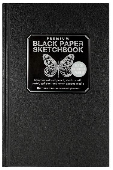 Leykam Skizzenbuch A5 schwarz perforiert 96 Blatt 110 g/m²