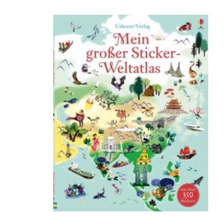 Buch - Usborne Verlag - Mein großer Sticker-Weltatlas