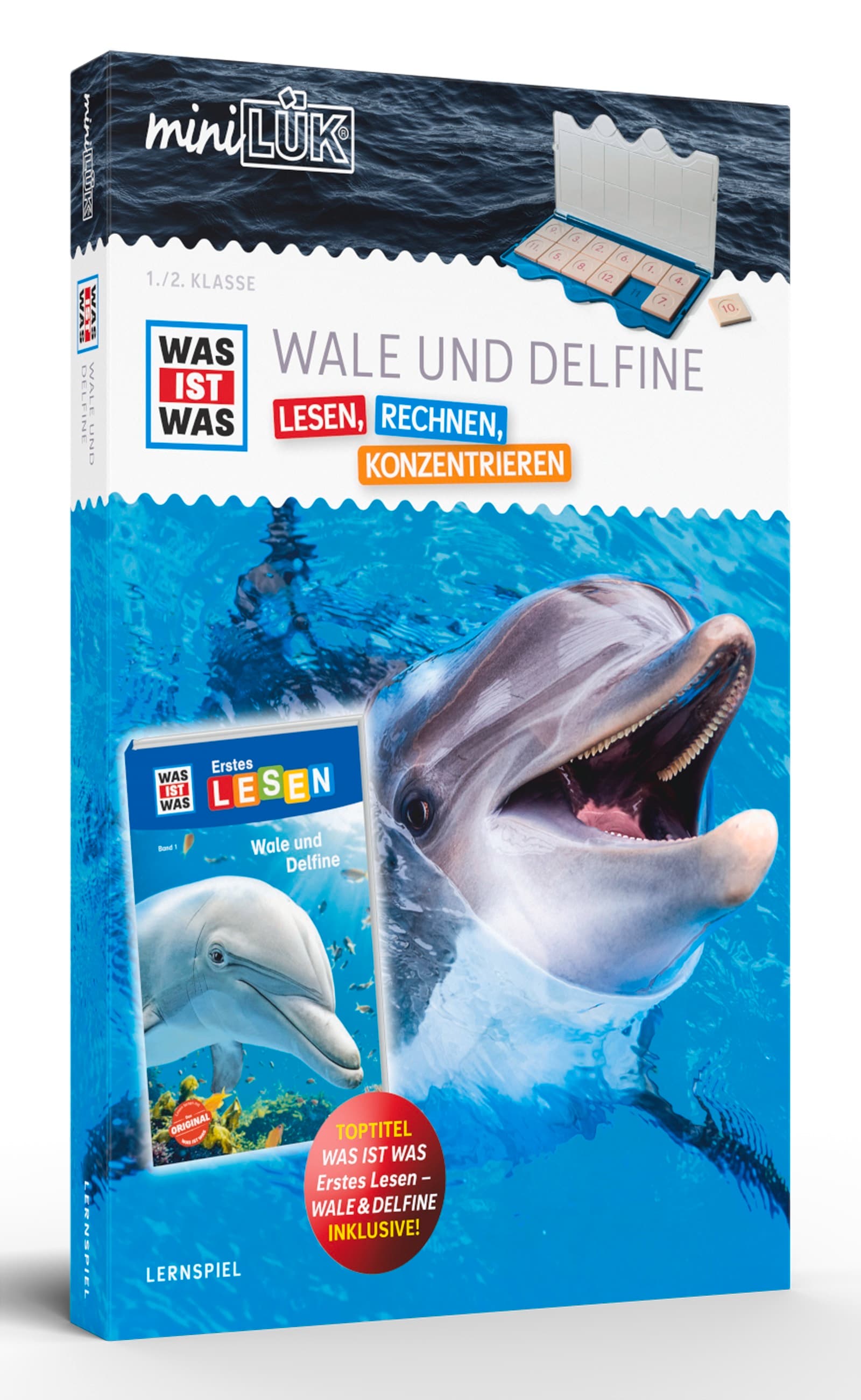 miniLÜK-Set WAS IST WAS Wale und Delfine Lesen, Rechnen, Konzentrieren 1. Klasse