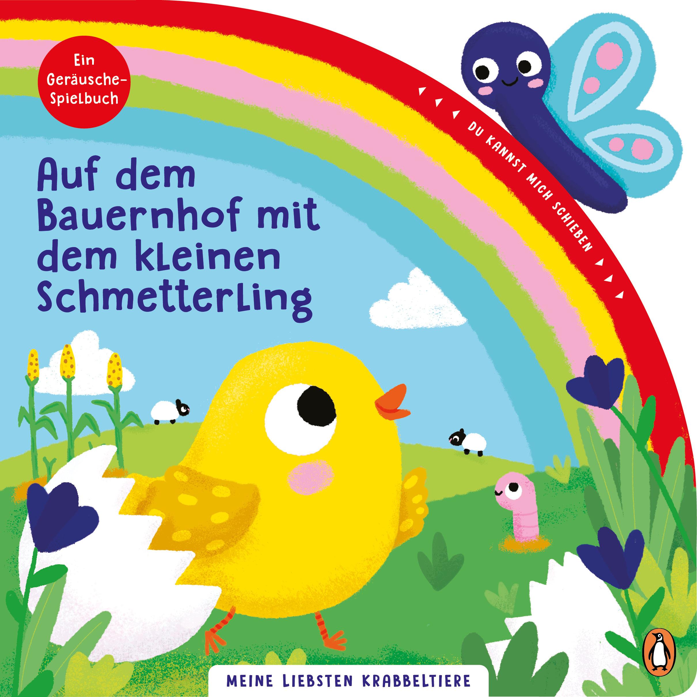 Meine liebsten Krabbeltiere - Auf dem Bauernhof mit dem kleinen Schmetterling Pappbilderbuch mit Schiebeelement und Geräusch