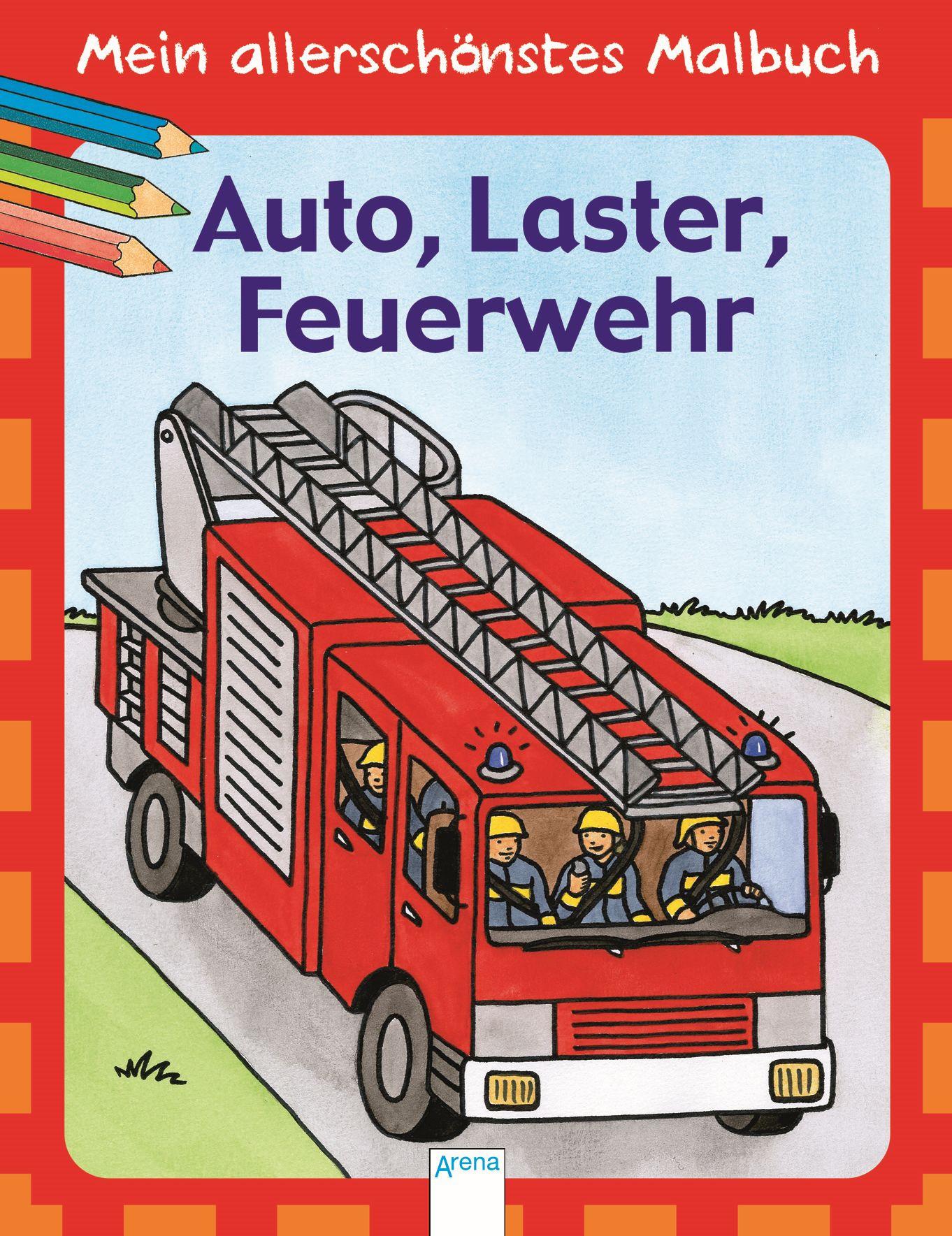 Produktbild Buch - ARENA - Mein allerschönstes Malbuch - Auto, Laster, Feuerwehr 2 von 2