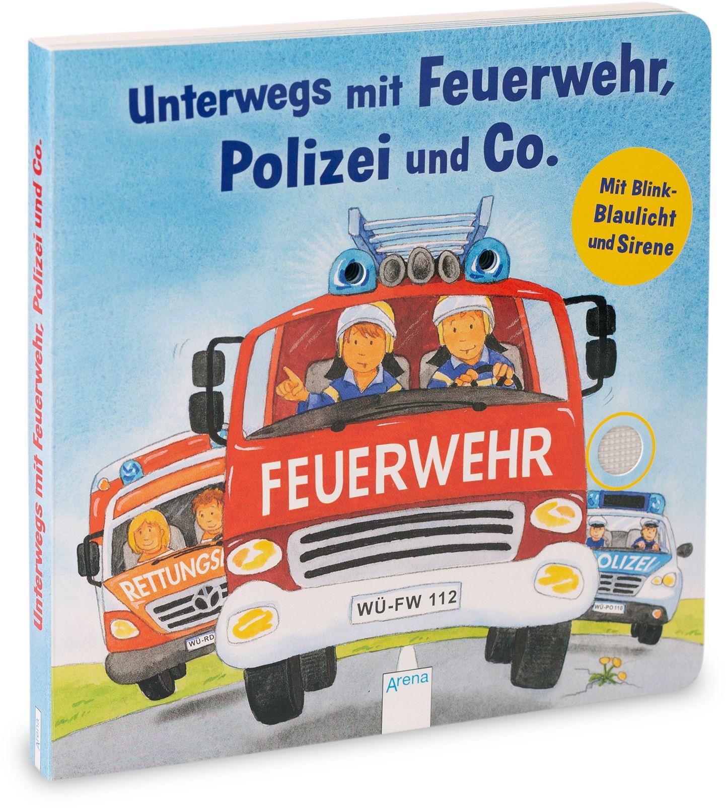 Unterwegs mit Feuerwehr, Polizei und Co. Mit Blink-Blaulicht und Sirene