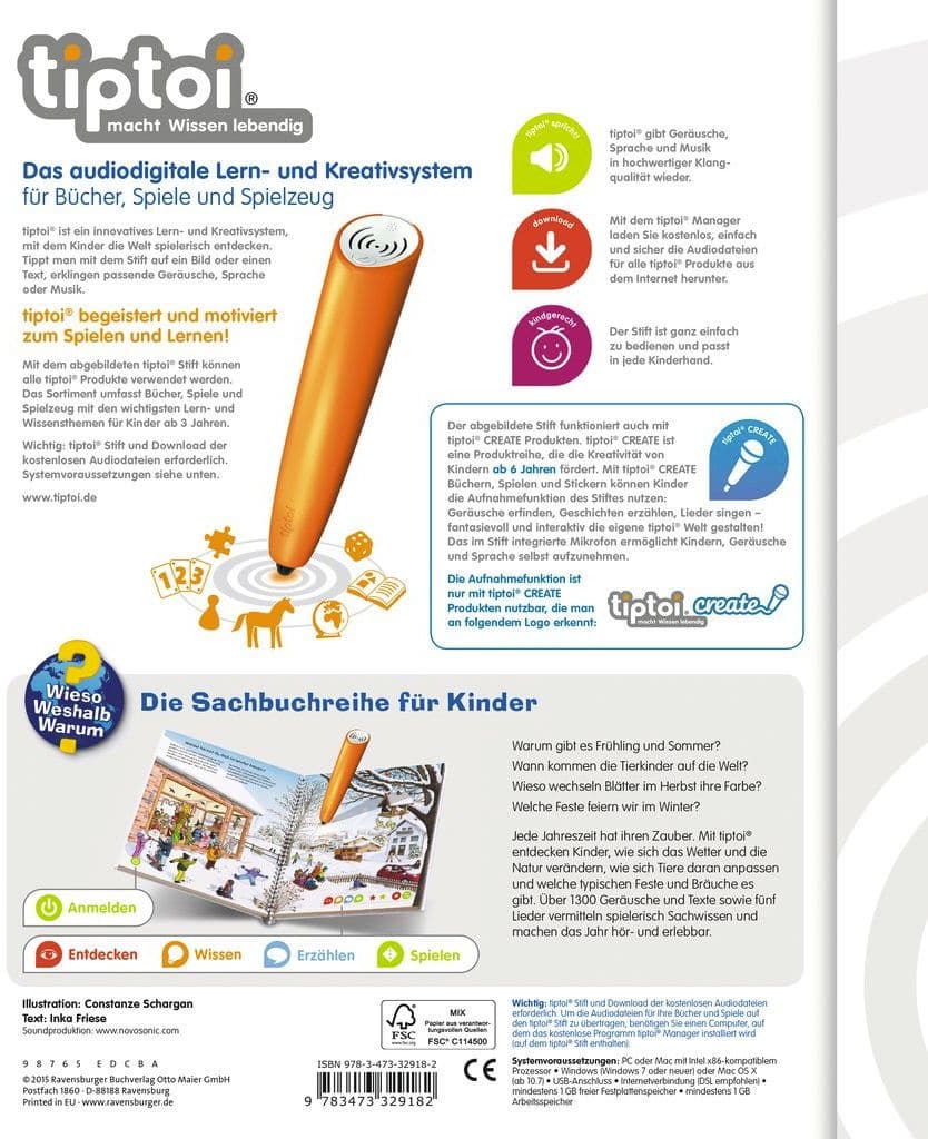 Produktbild Ravensburger tiptoi - Wieso? Weshalb? Warum? - tiptoi Unsere Jahreszeiten 2 von 6