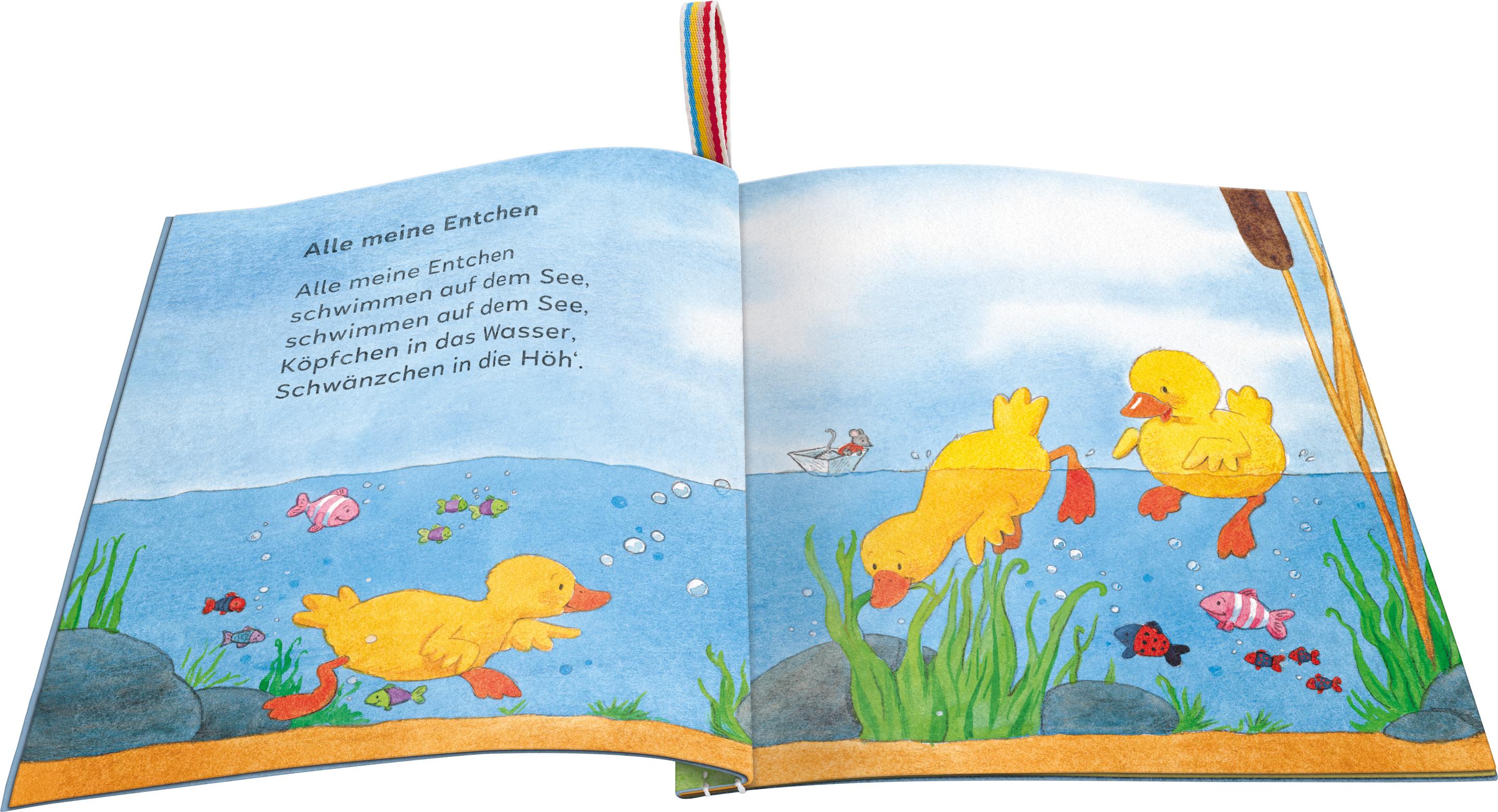 Produktbild Mein Knuddel-Knautsch-Buch: Meine ersten Kinderlieder; weiches Stoffbuch, waschbares Badebuch, Babyspielzeug ab 6 Monate 3 von 3