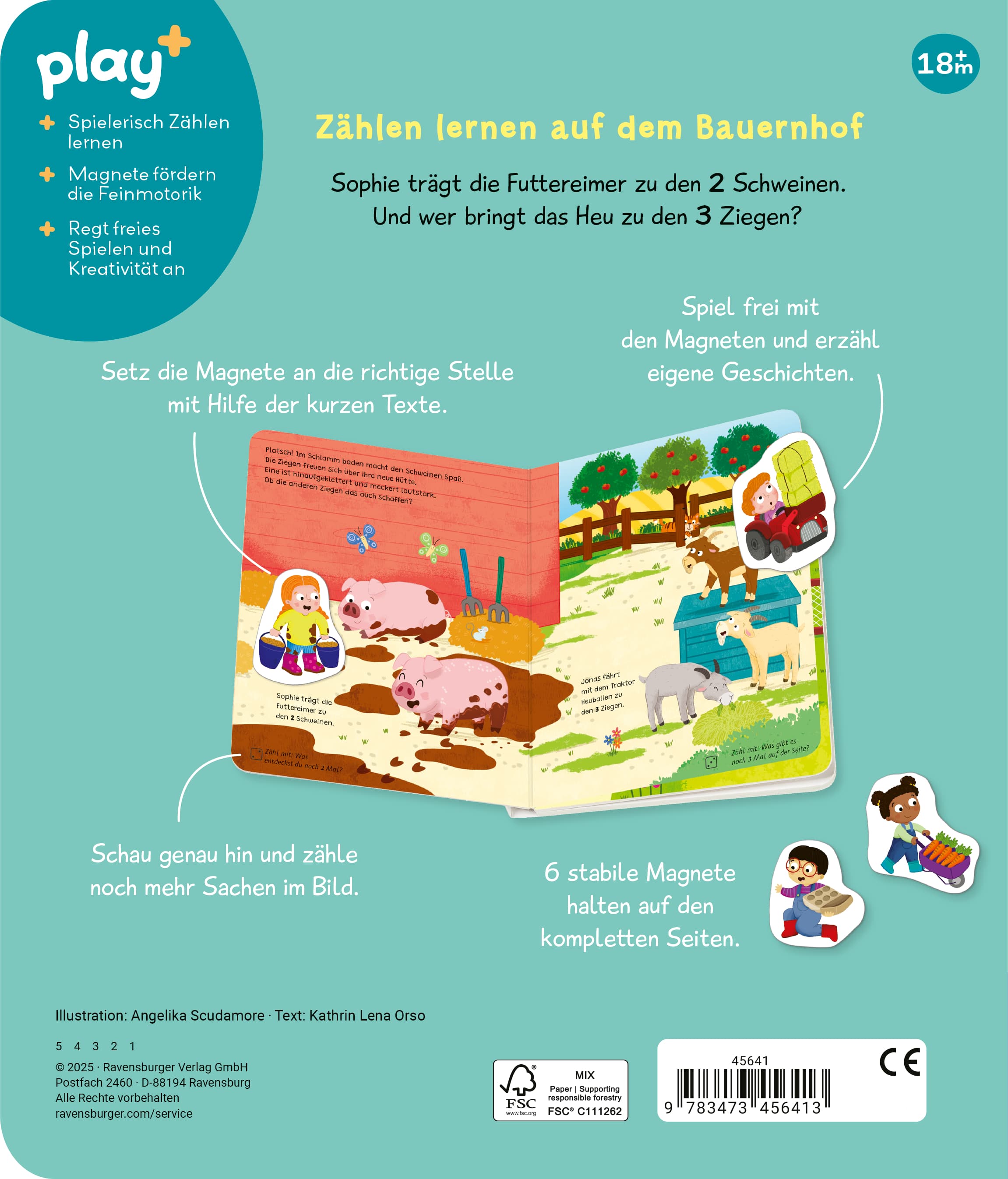 Produktbild Play+ Mein Spiel mit-Magnetbuch Komm, wir lernen Zählen - ab 18 Monate 7 von 7