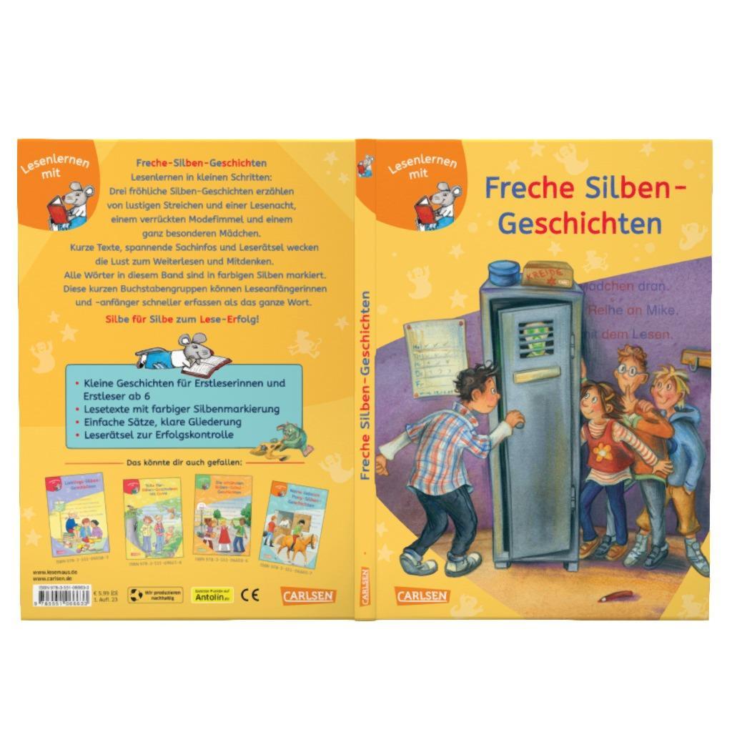 Produktbild LESEMAUS zum Lesenlernen Sammelbände: Freche Silben-Geschichten 2 von 3